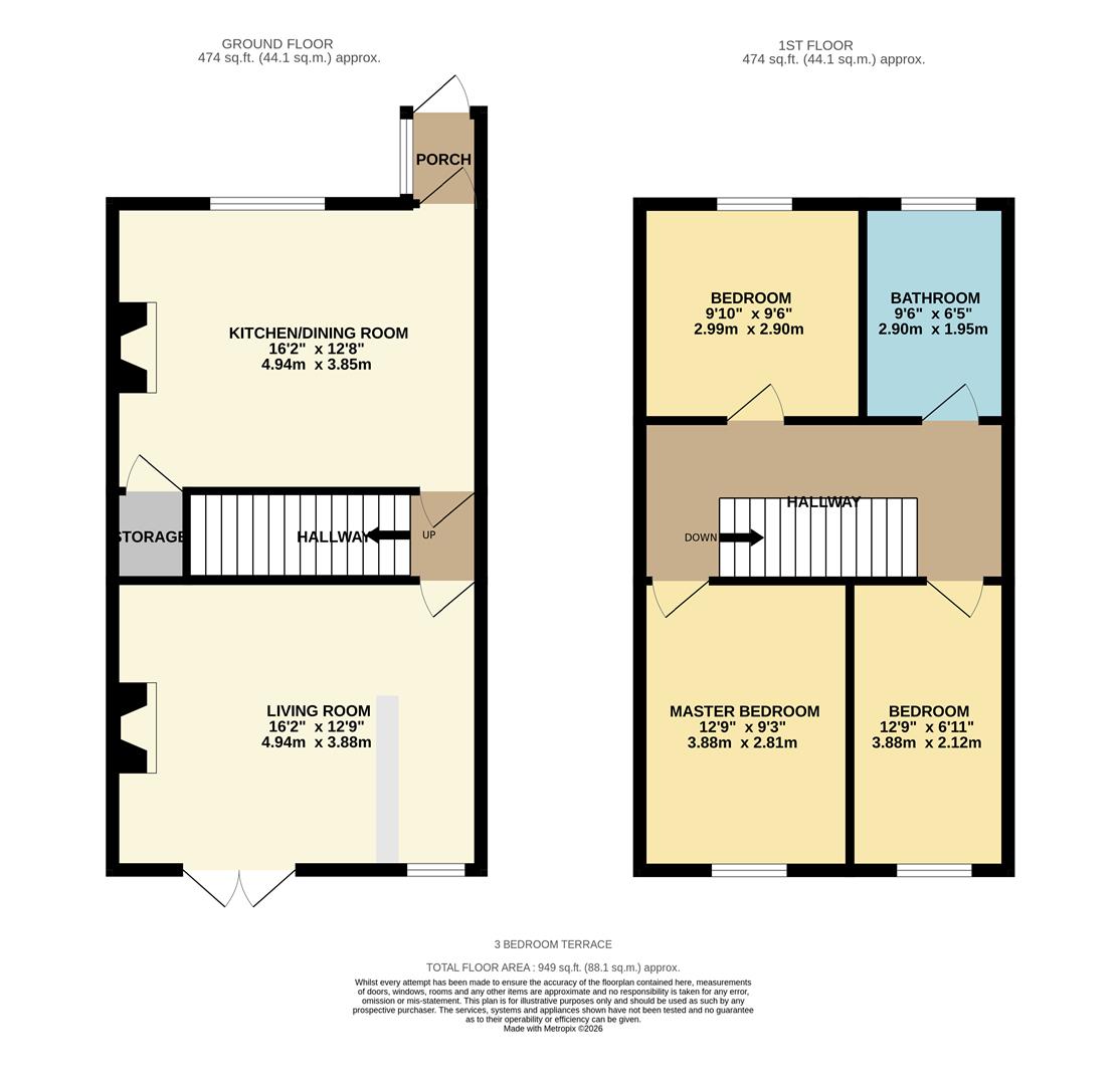 63, Carr Lane, Shipley floorplan