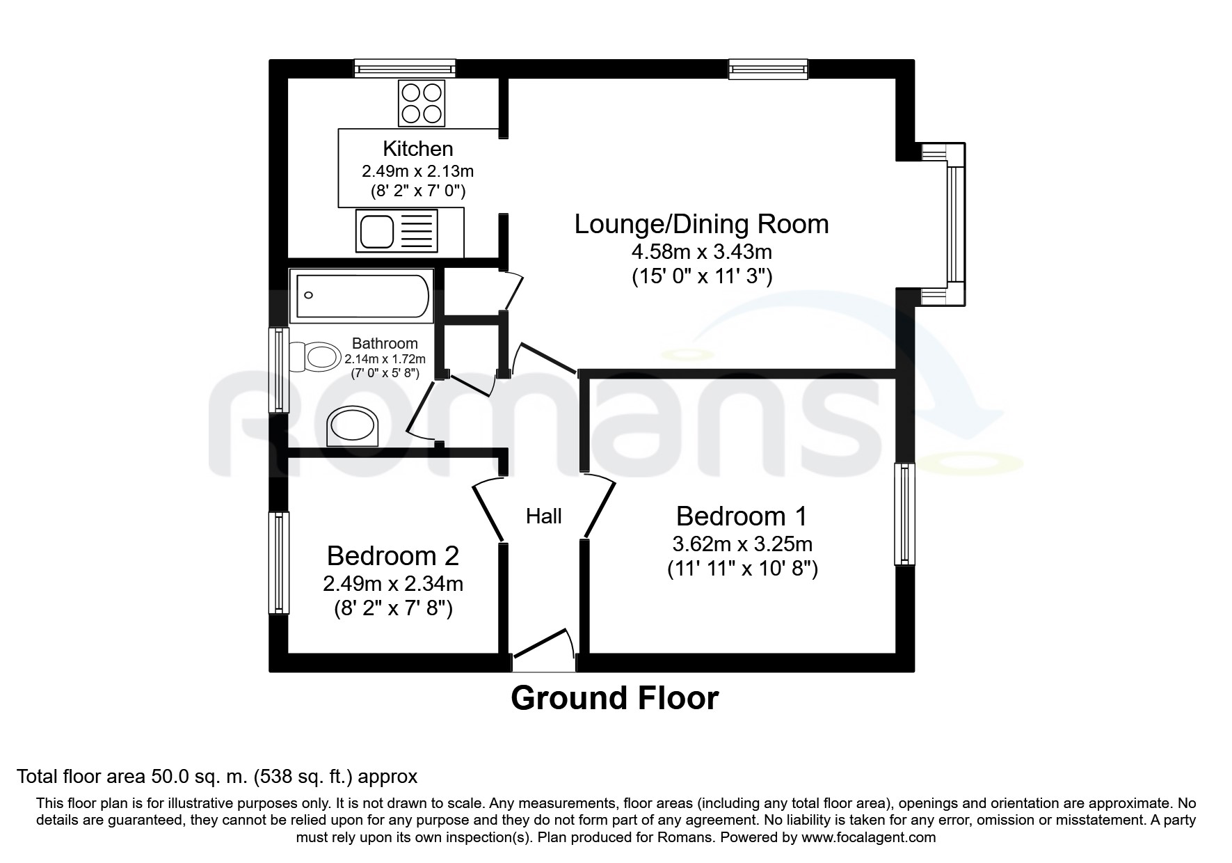 2 Bedrooms Flat to rent in Lawrence Dale Court, Basingstoke RG21