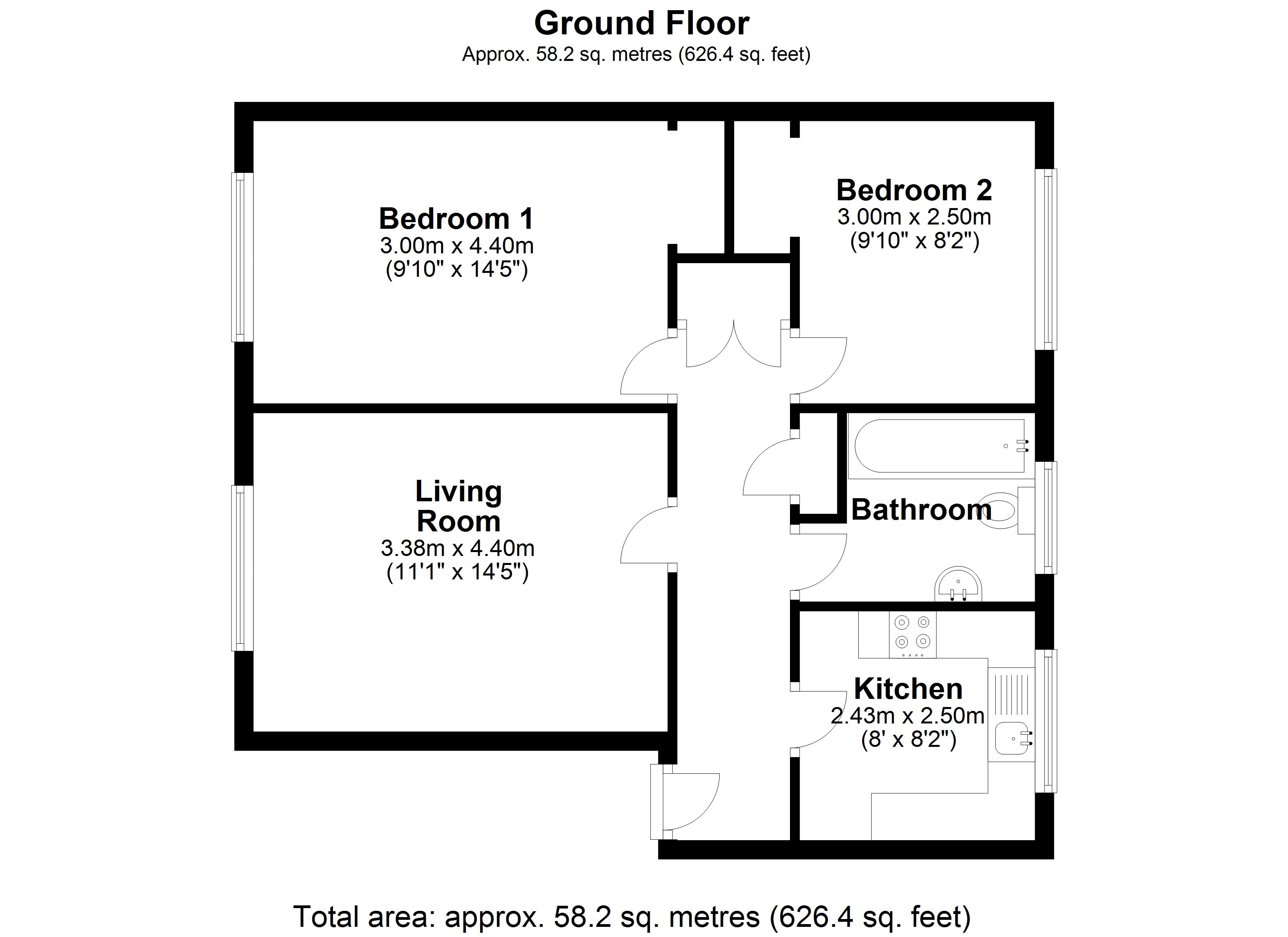 4, Percy Bryant Road, Sunbury-on-Thames floorplan