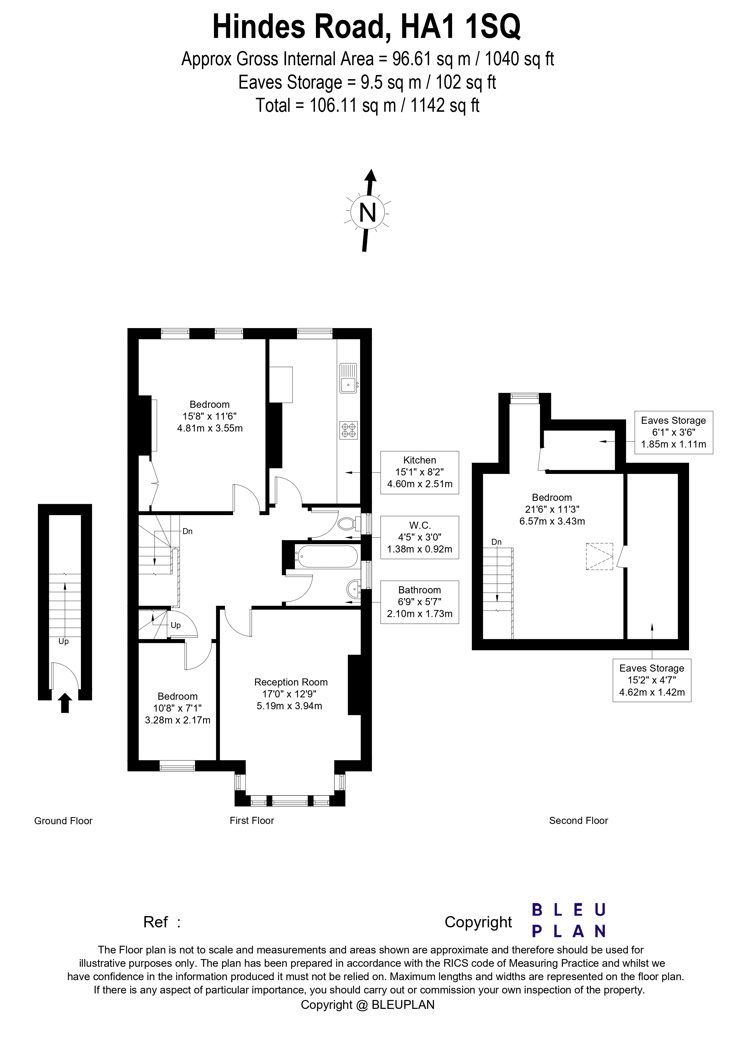 35A Hindes Road, Harrow floorplan