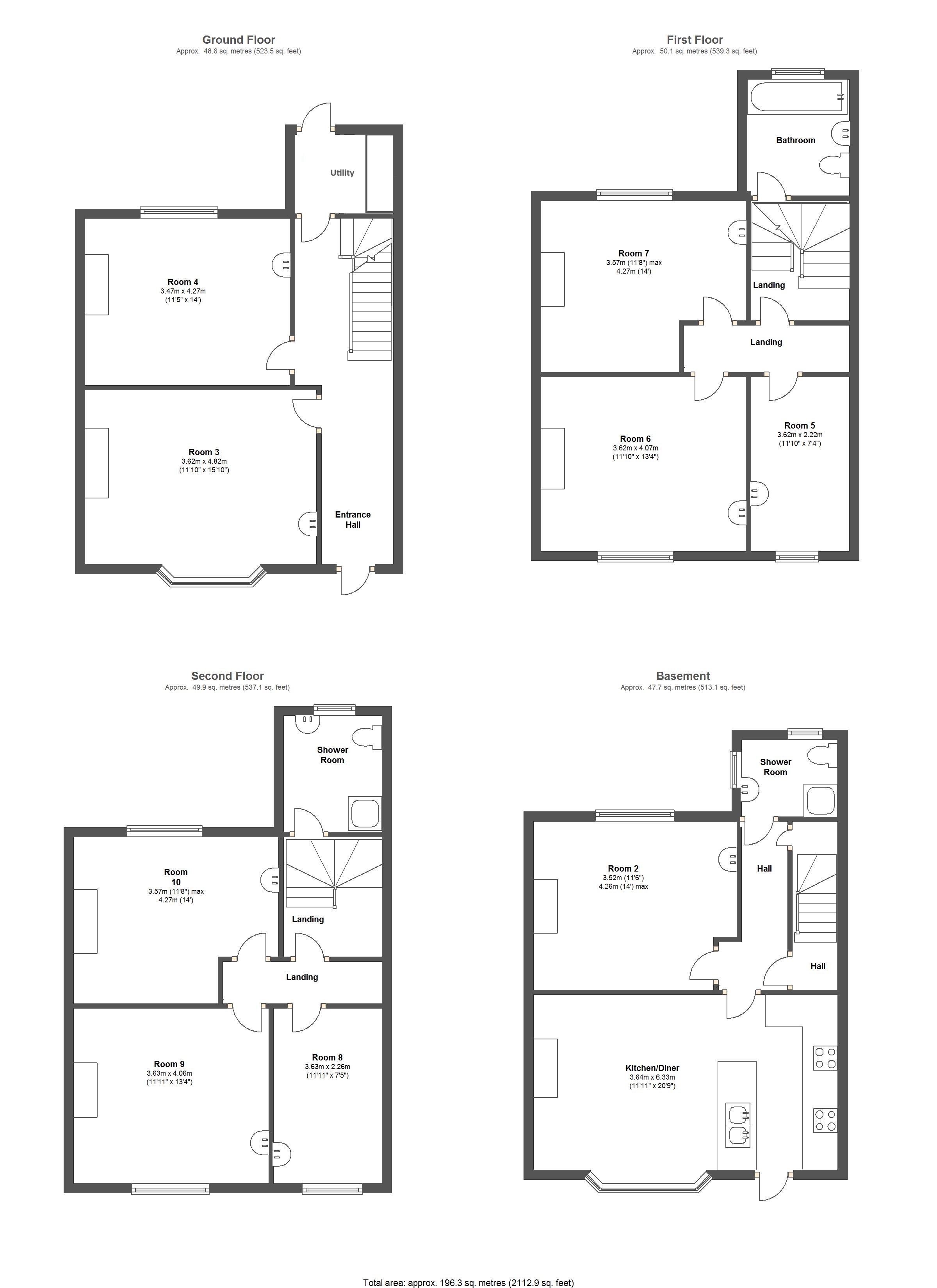 4, Bateman Street, Cambridge floorplan