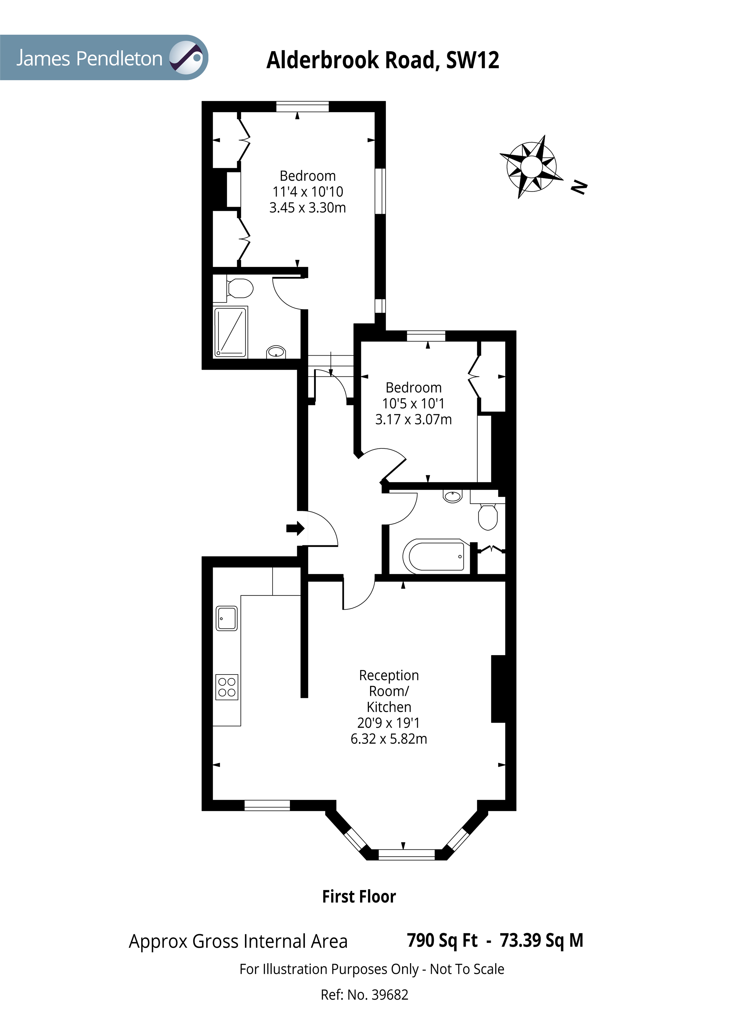 Alderbrook Road, Clapham South, London SW12, 2 bedroom flat for sale