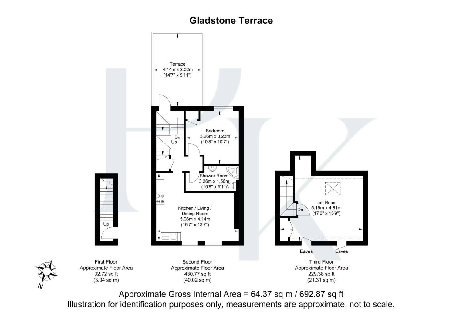 Flat 4, 4, Gladstone Terrace, Brighton floorplan
