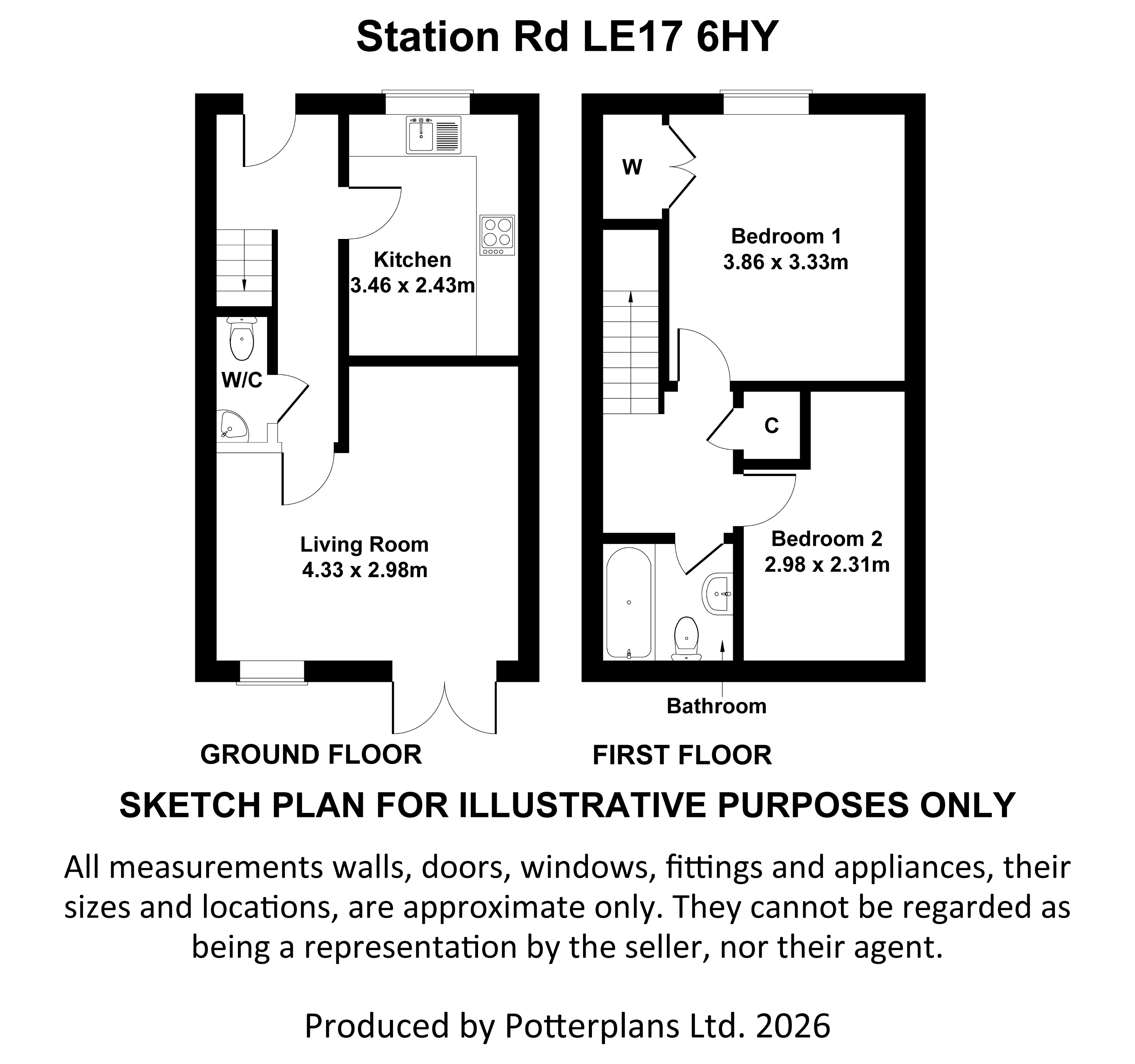 12, Station Road, Lutterworth floorplan