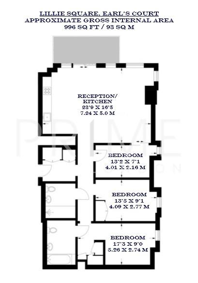 803, 1 Lillie Square, West Brompton floorplan