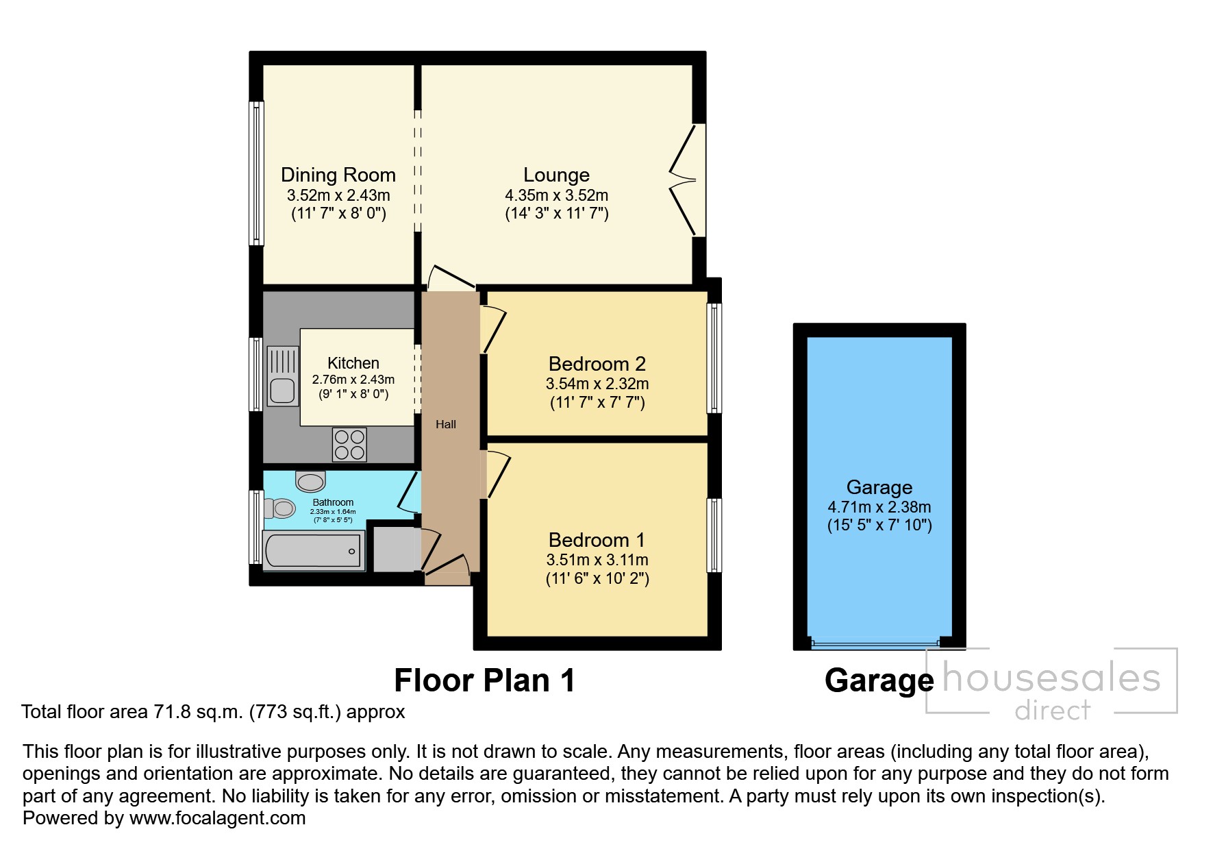 47, Parkway, Horley floorplan