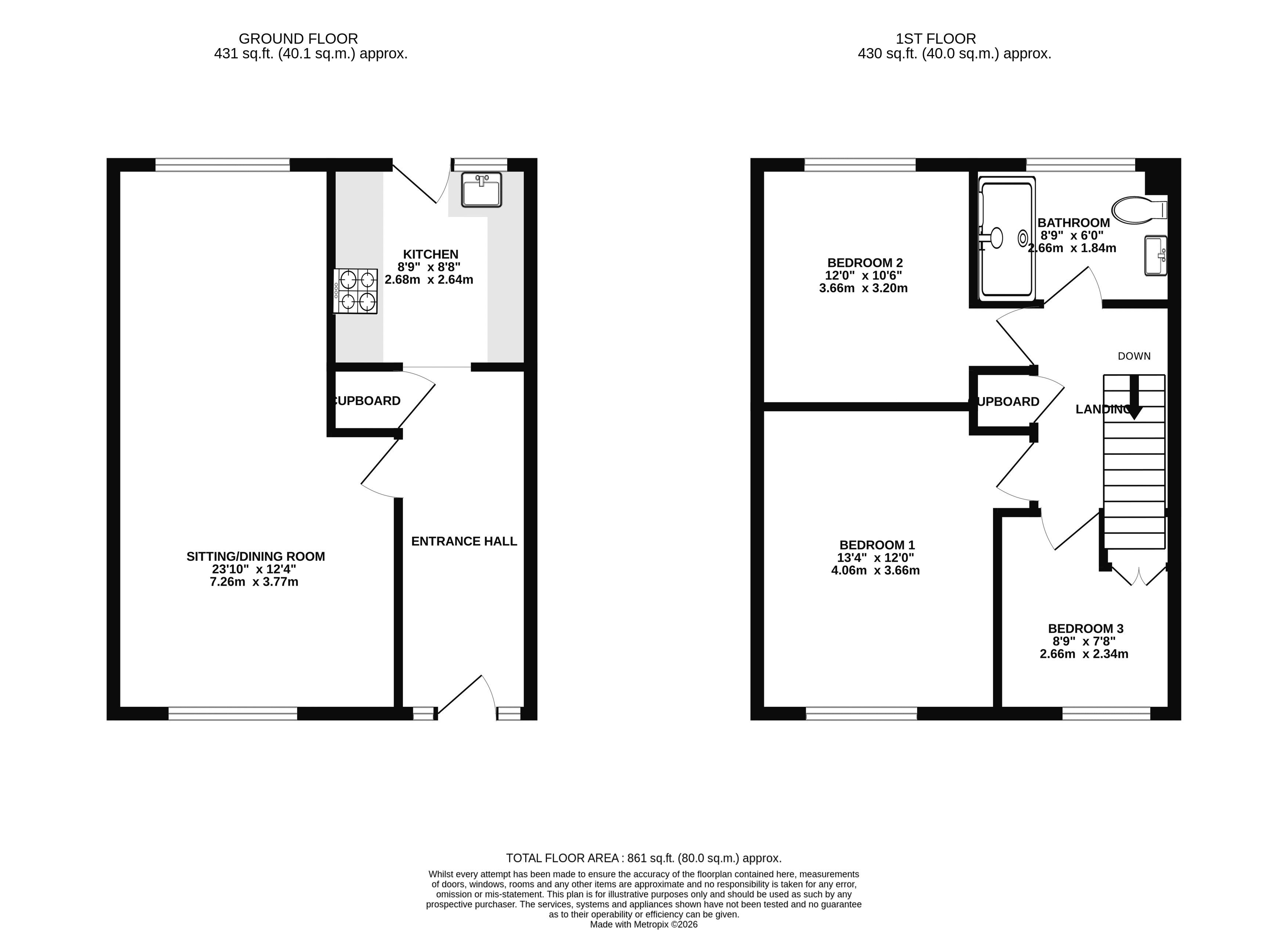 22, Blackthorn Gardens, Weston-Super-Mare floorplan