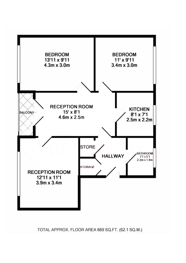 2 Bedrooms Flat for sale in Dabbs Hill Lane, Northolt UB5