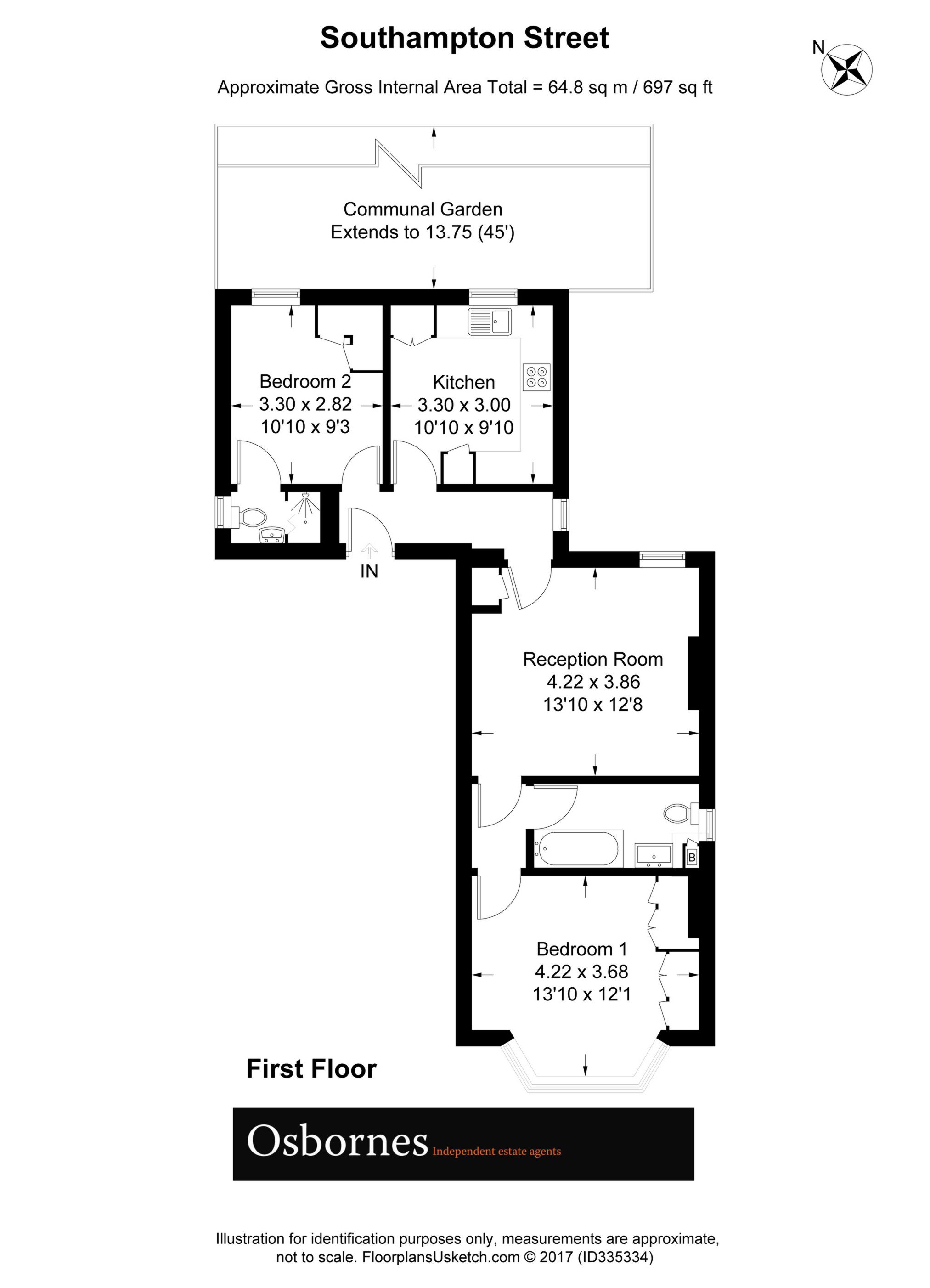 2 Bedrooms Flat to rent in Southampton Street, Farnborough GU14