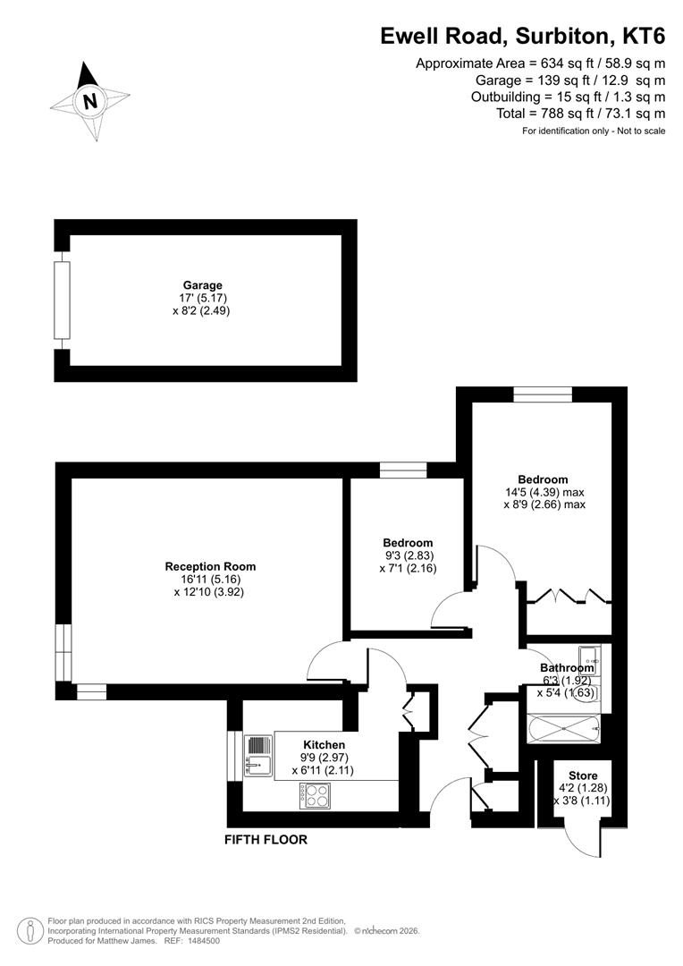 Flat 27, Redfern, Ewell Road, Surbiton floorplan