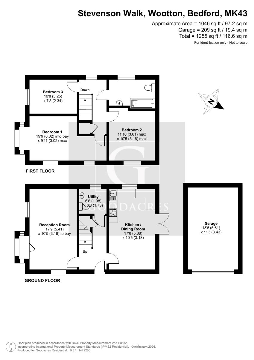 2 Stevenson Walk, Bedford floorplan