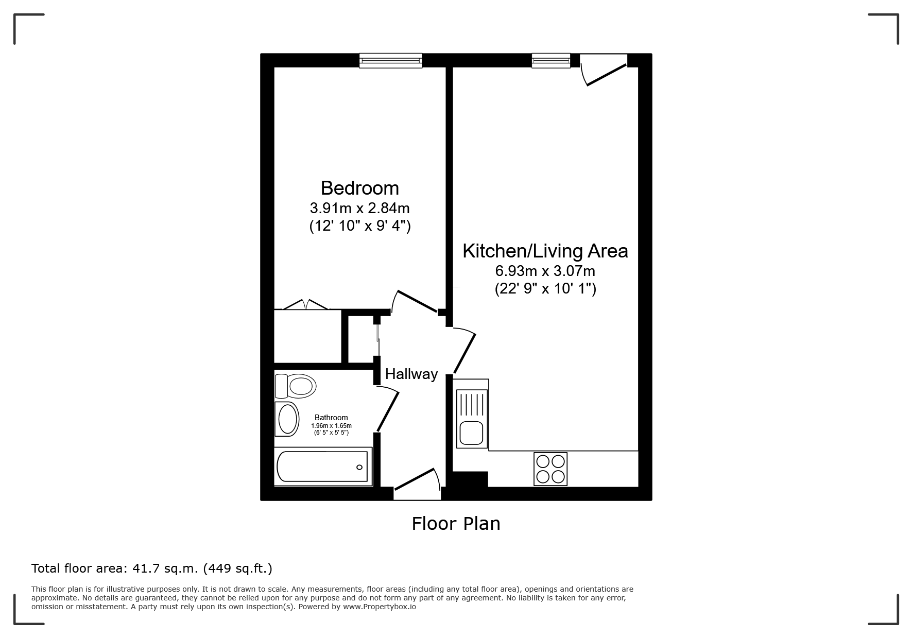 Flat 6, Krueger House, 102, Martins Road, Bromley floorplan