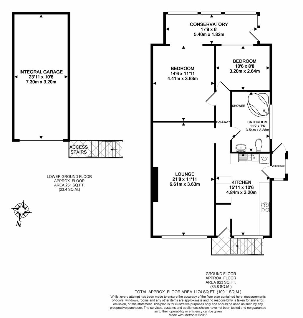 2 Bedrooms Semi-detached bungalow for sale in Bexhill Close, Pontefract WF8