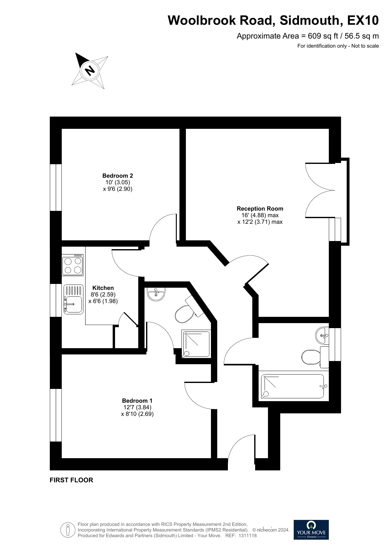 Flat 4, Anstis Court, 44, Woolbrook Road, Devon floorplan