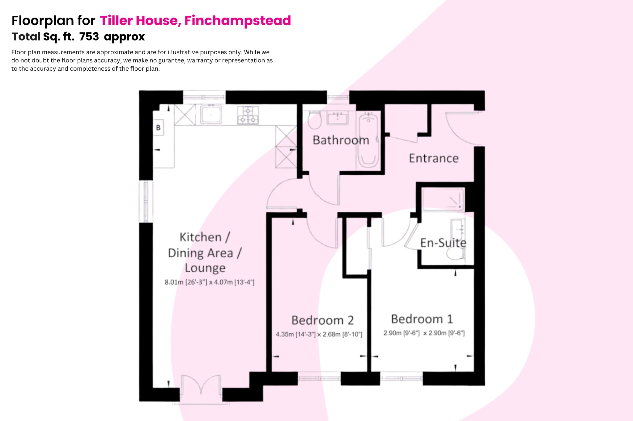 Flat 7, Tiller House, Finchwood Park floorplan