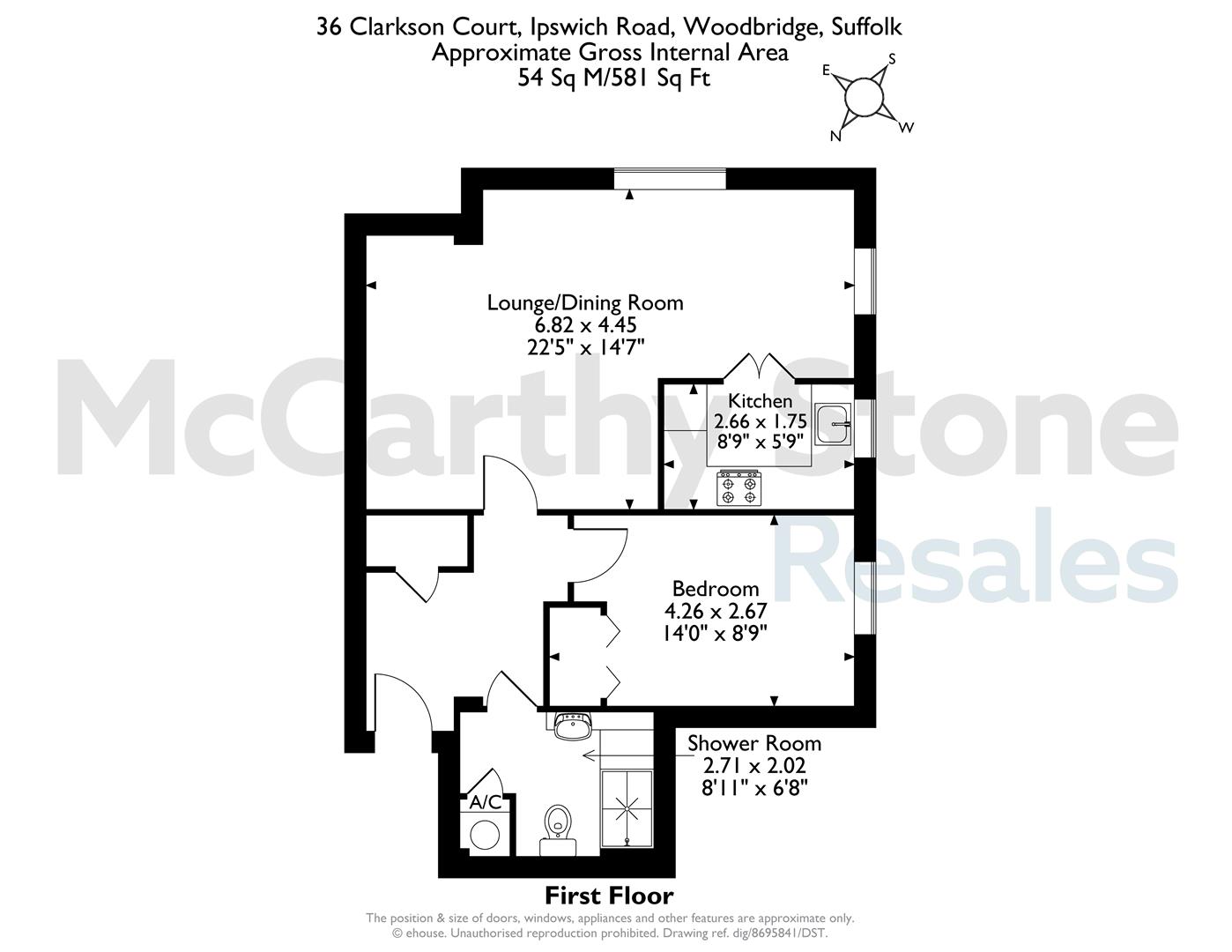 36 Clarkson Court, Ipswich Road, Woodbridge floorplan