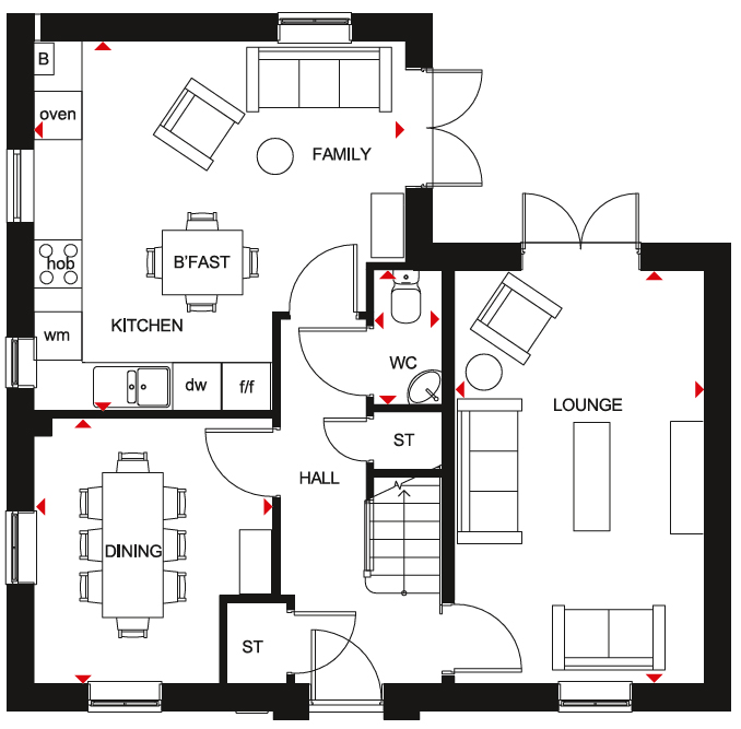 Dowling Road, Uttoxeter floorplan