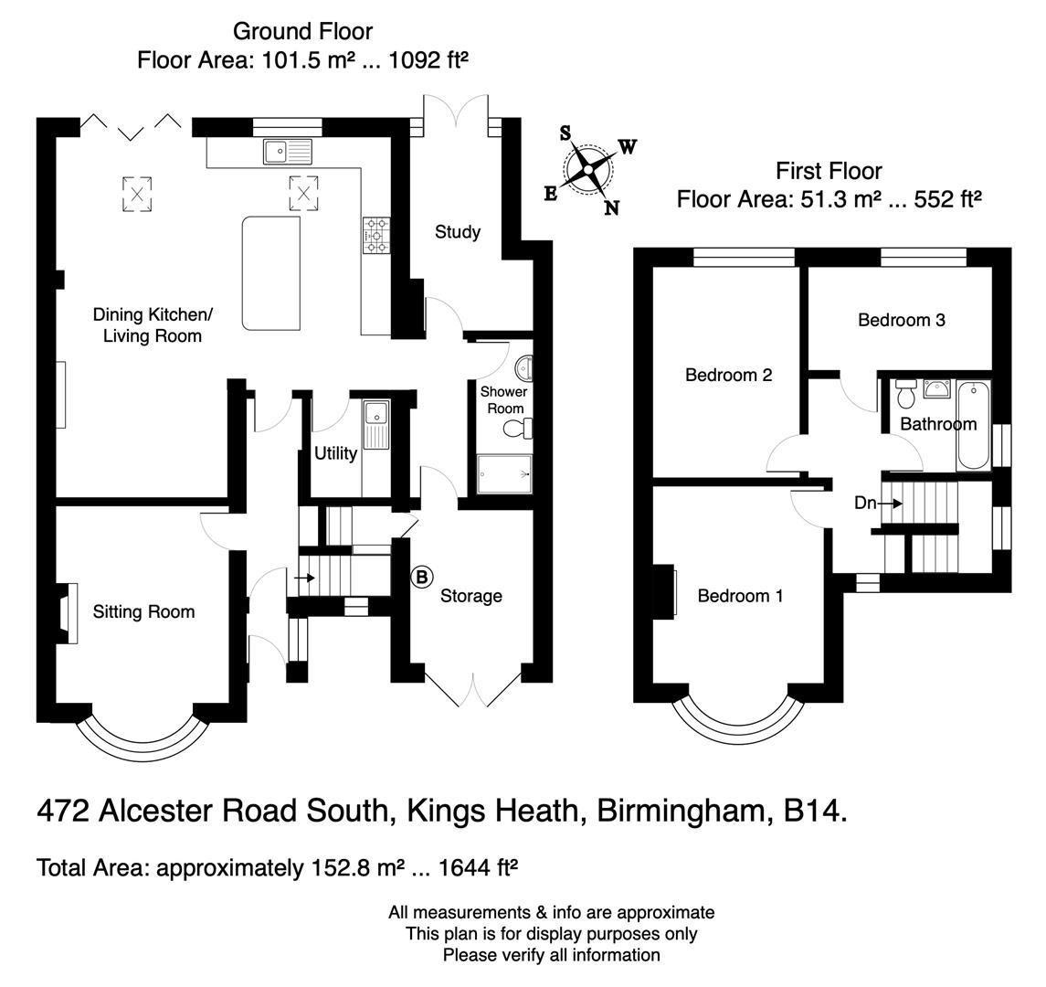 472, Alcester Road South, Birmingham floorplan