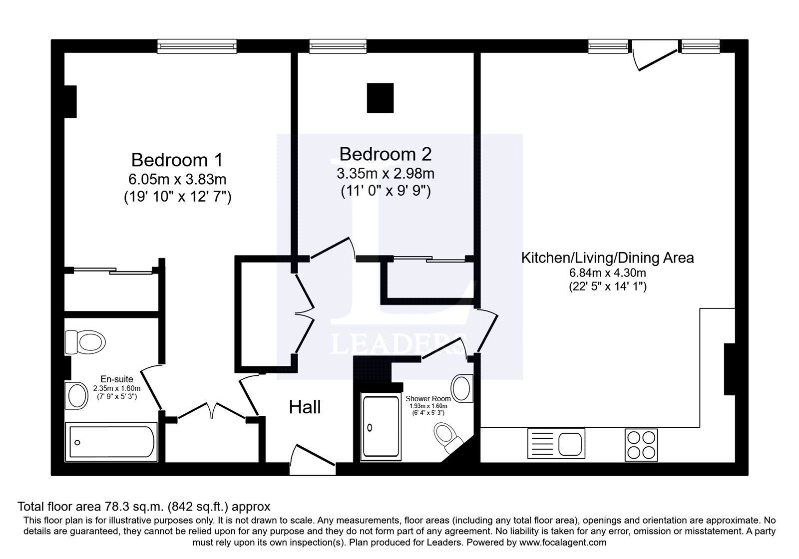 Flat 24, Old Portman House 2B,, Bushmead Avenue, Bedfordshire floorplan