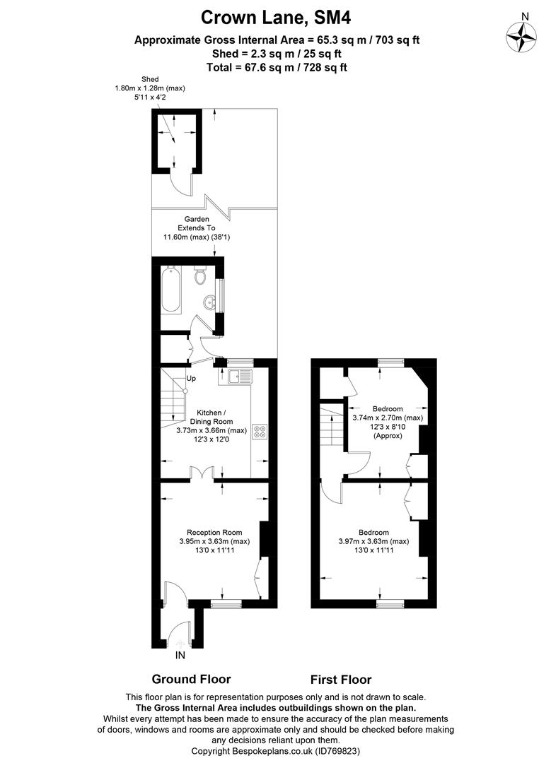 Crown Lane, Morden Sm4, 2 Bedroom Terraced House To Rent - 60991584 