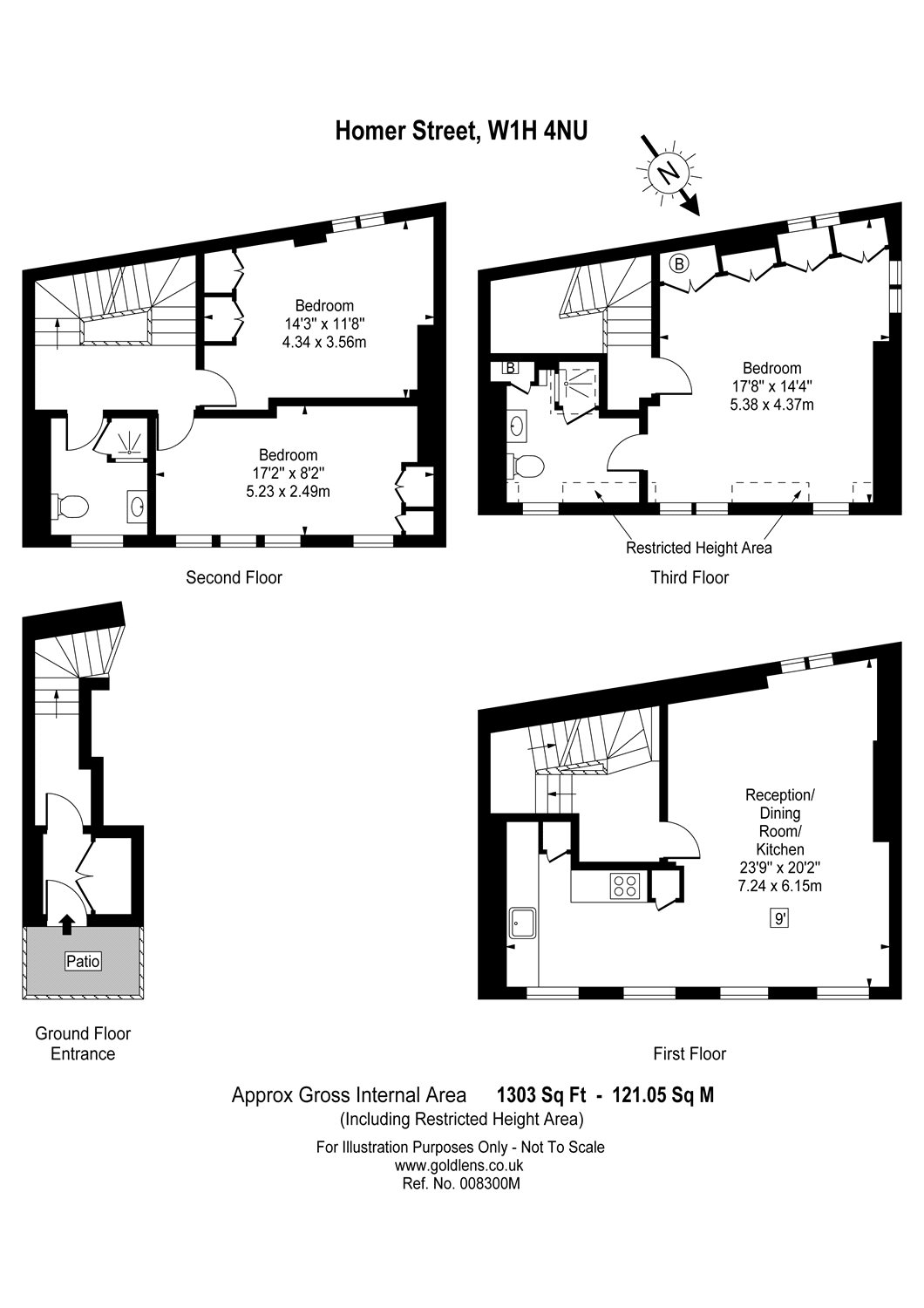 3 Bedrooms  to rent in Homer Street, London W1H