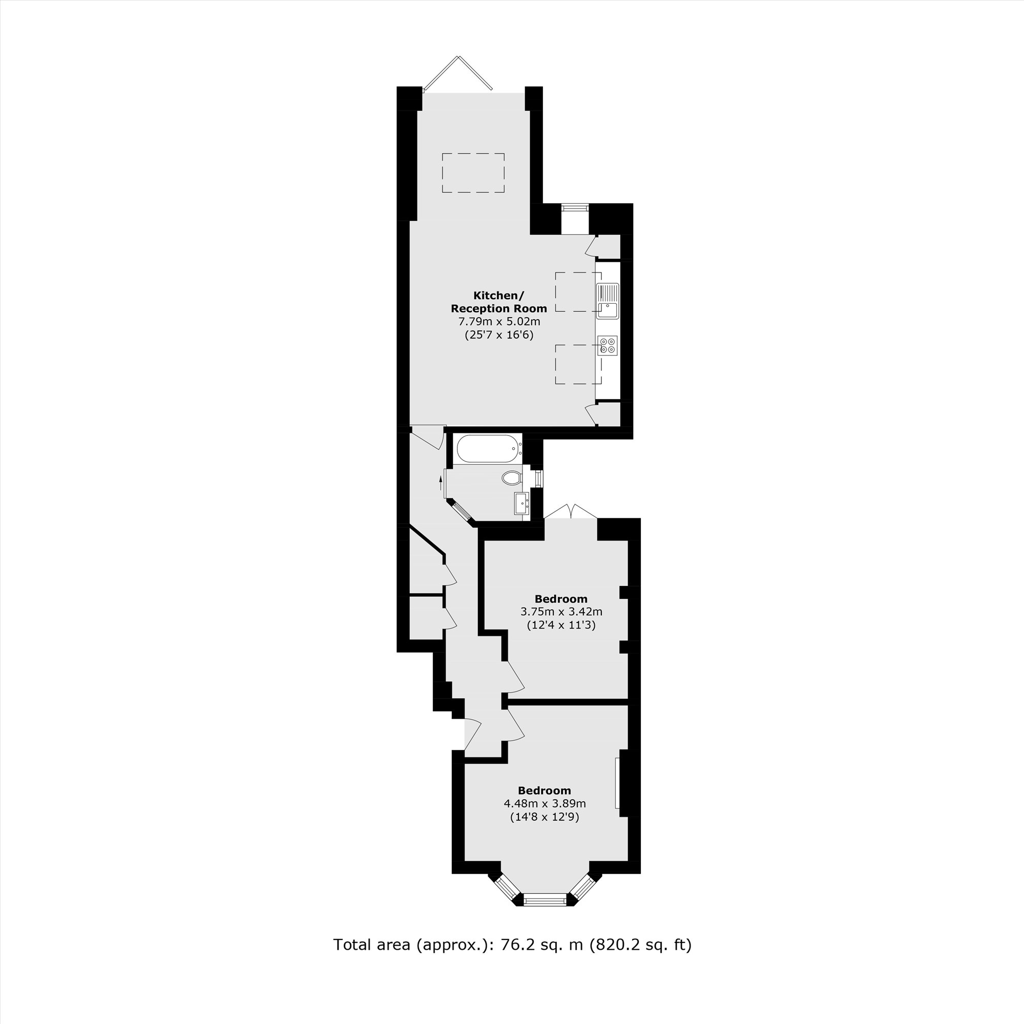 Ground Floor Flat, 89, Torbay Road, LONDON floorplan
