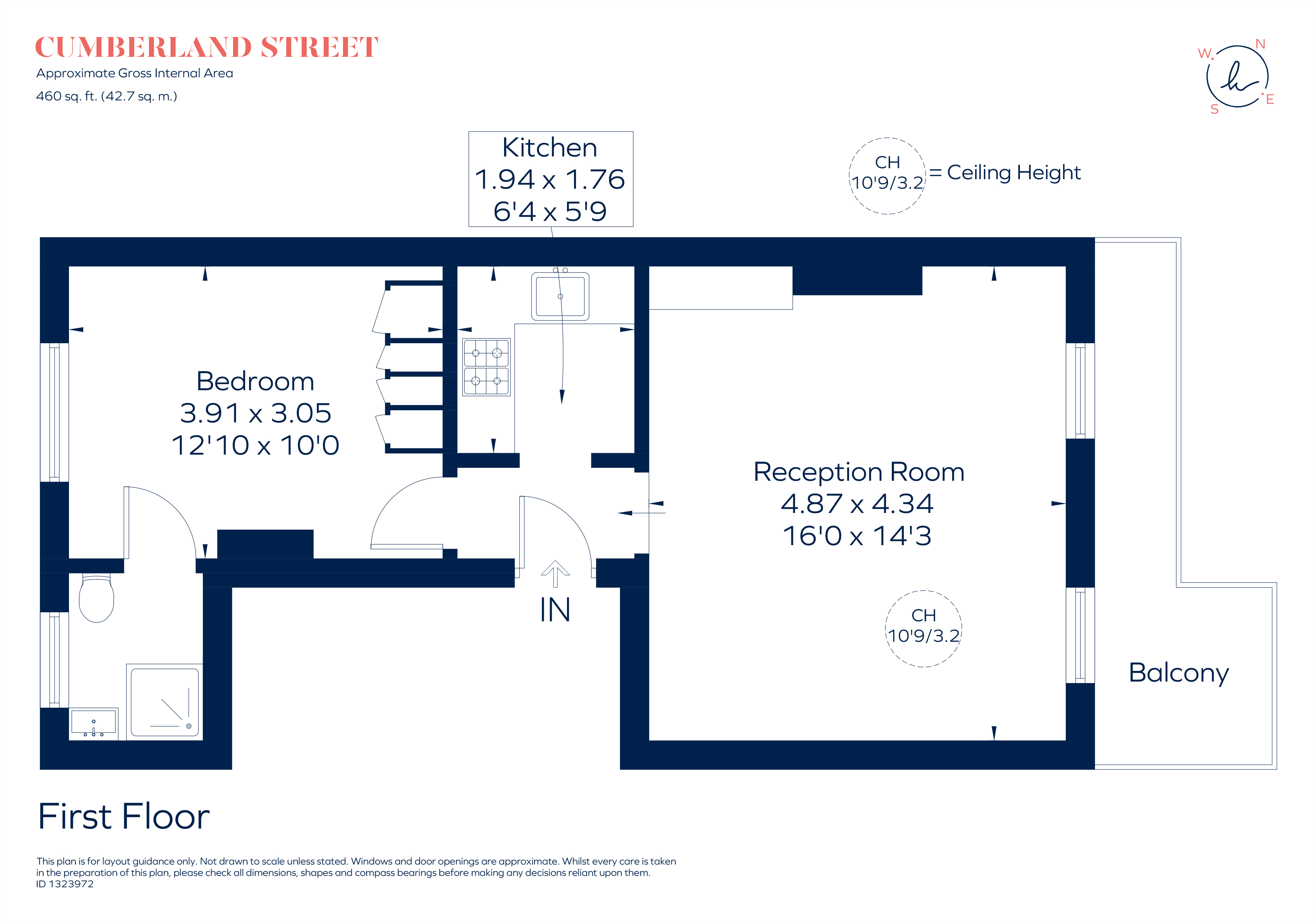 Flat 2, 46, Cumberland Street, London floorplan