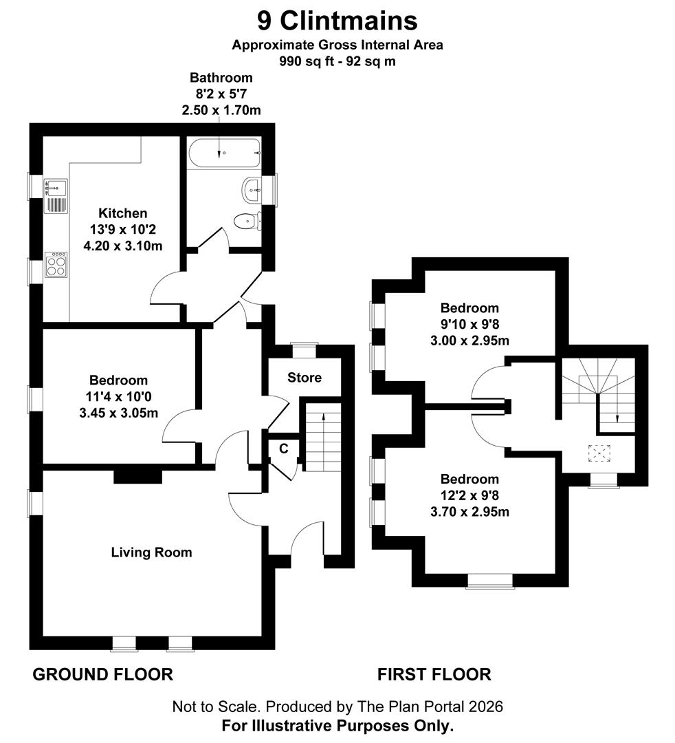 9 Clintmains Cottages, Melrose floorplan