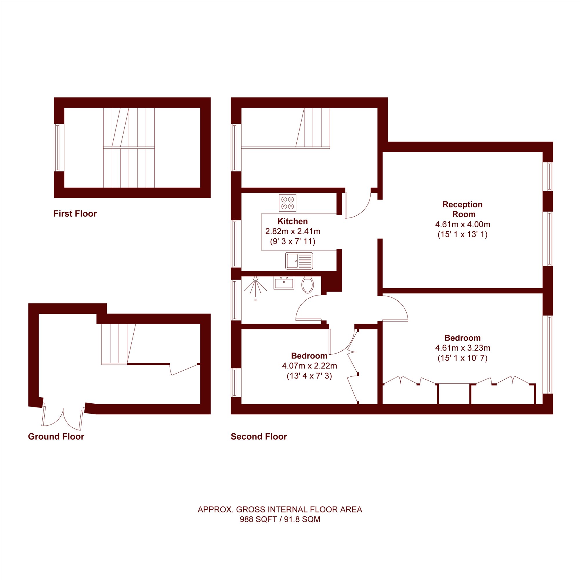 Flat 4, Arundel Court, Arundel Terrace, London floorplan