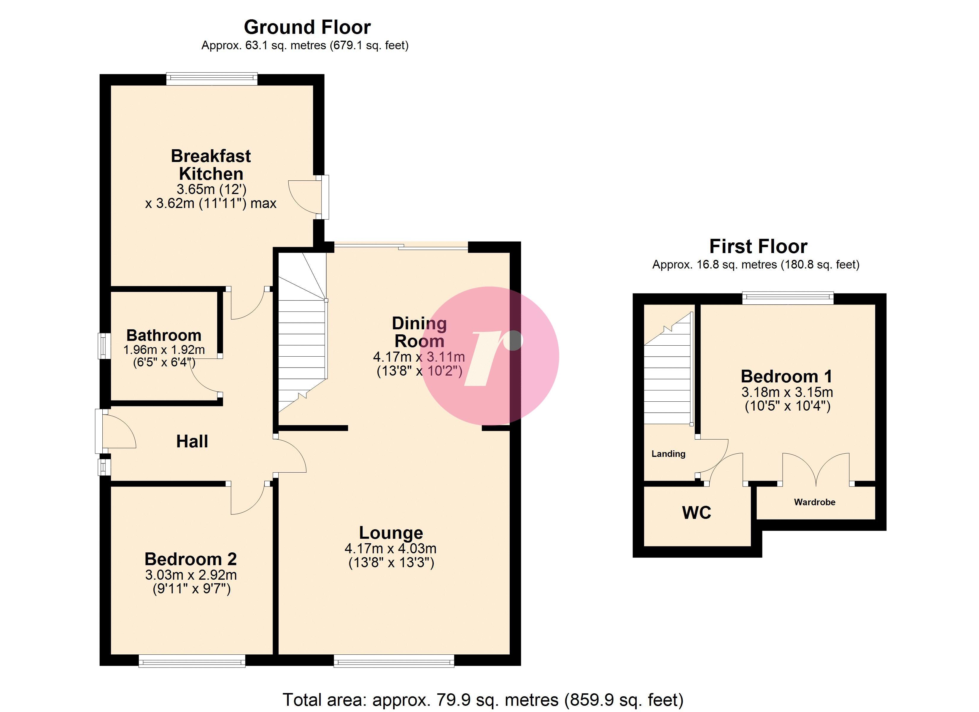 20, Ladyhouse Close, Rochdale floorplan