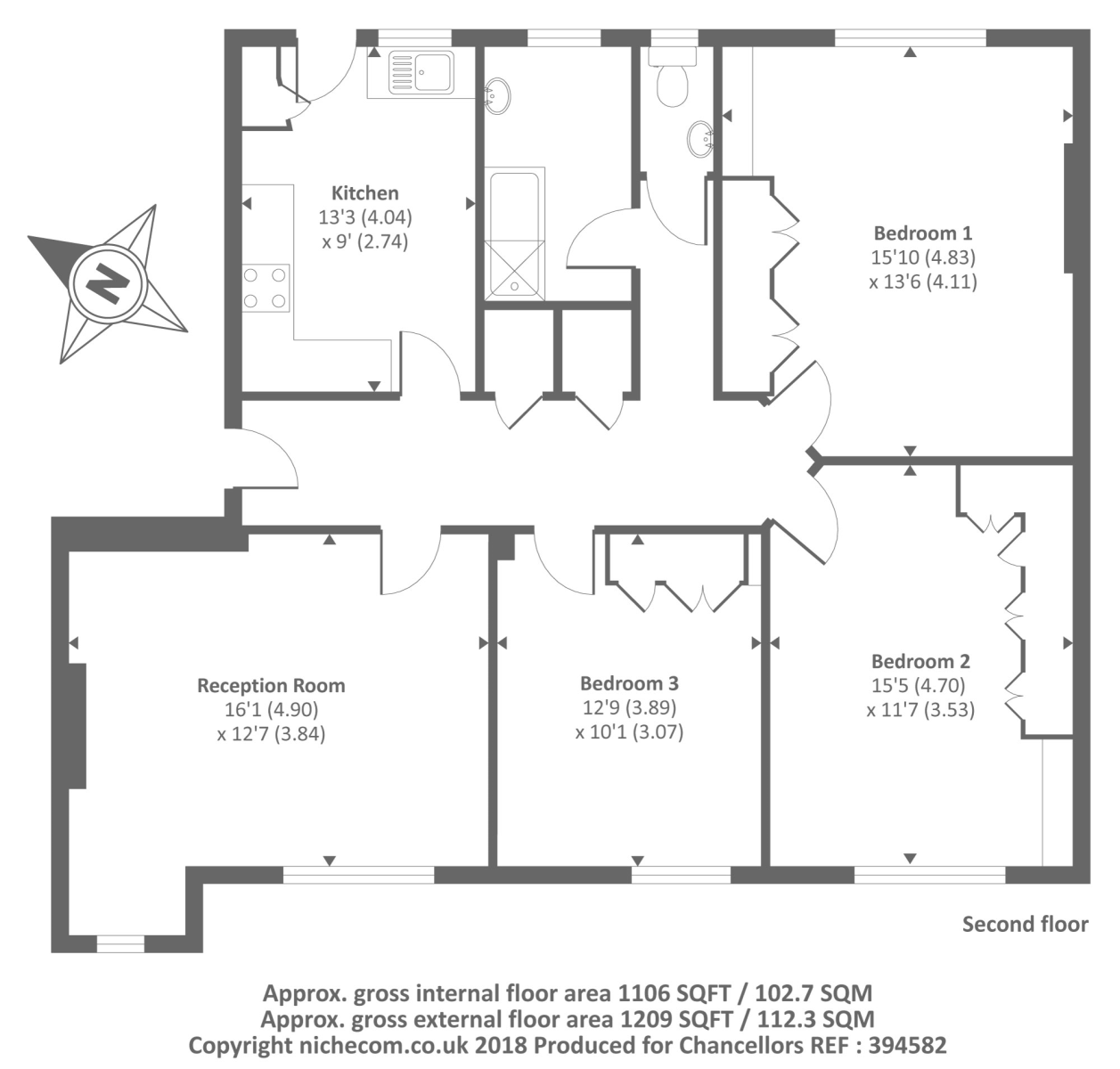 3 Bedrooms Flat to rent in Richmond, Surrey TW9