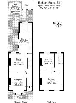 9, Elsham Road, London floorplan