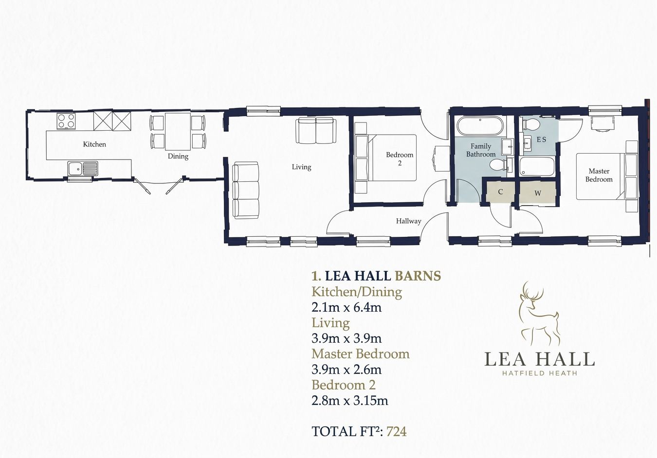 Lea Hall Barns, Dunmow Road, Bishop's Stortford floorplan