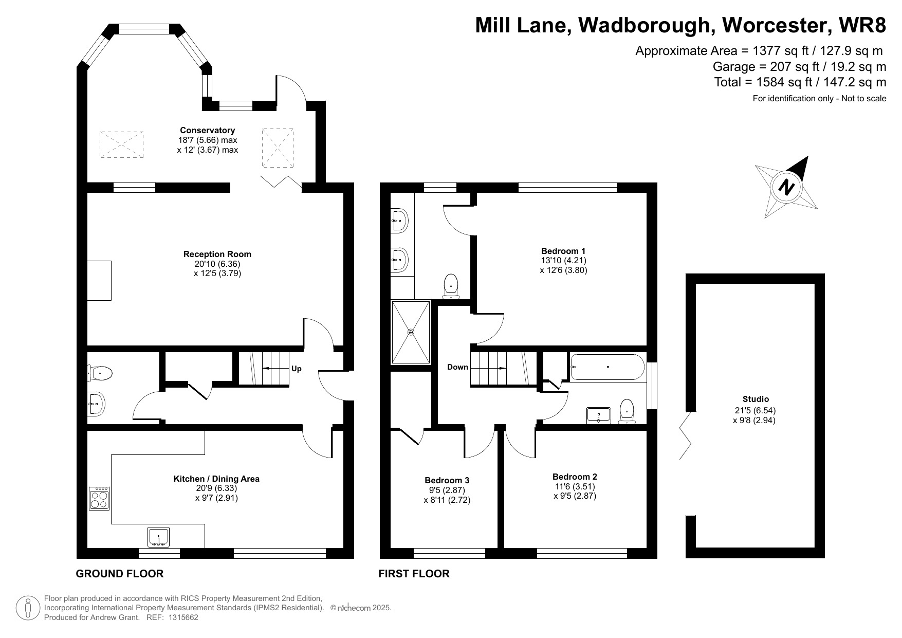2, Haven Cottages, Worcester floorplan