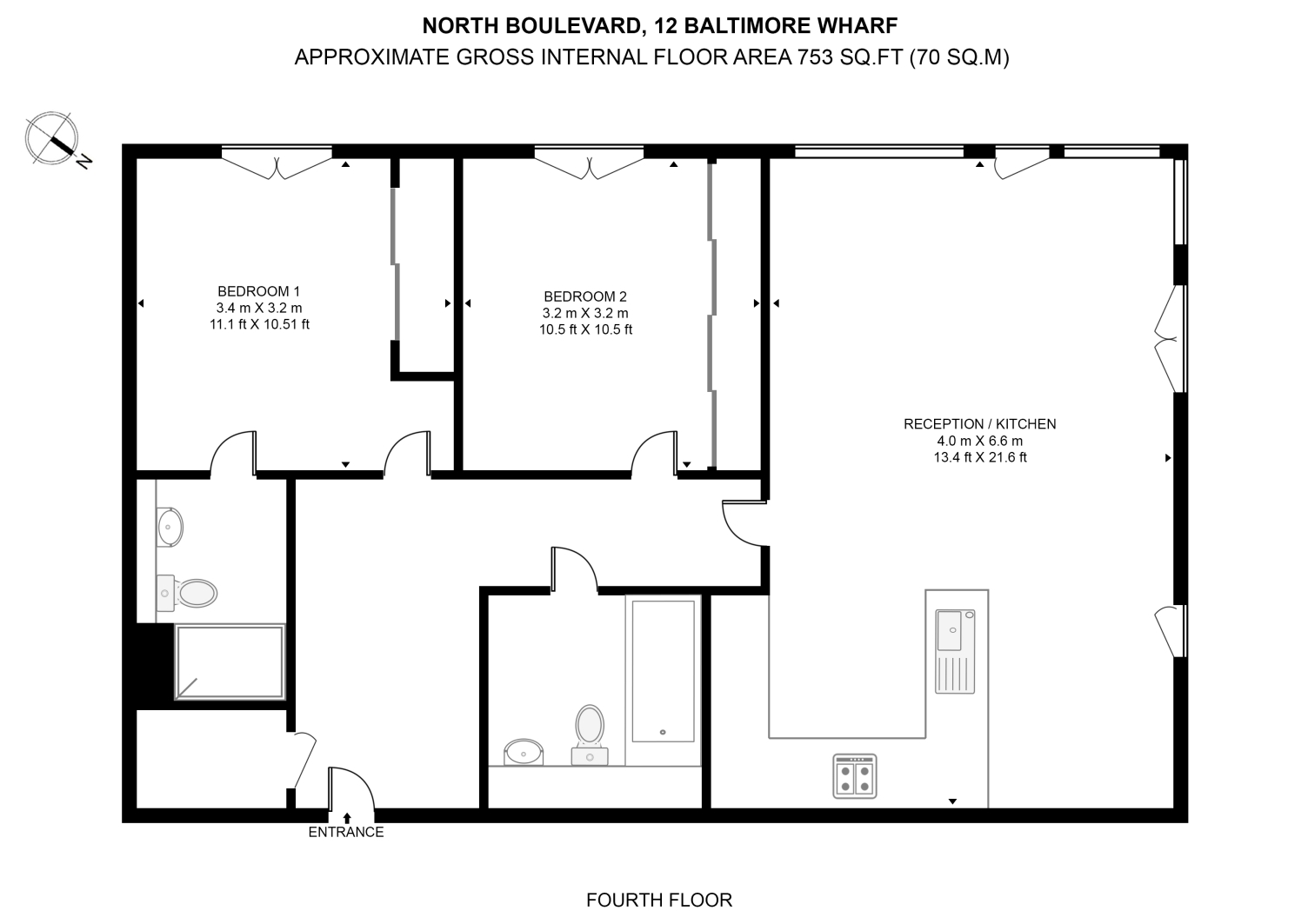 North Boulevard, Canary Wharf floorplan