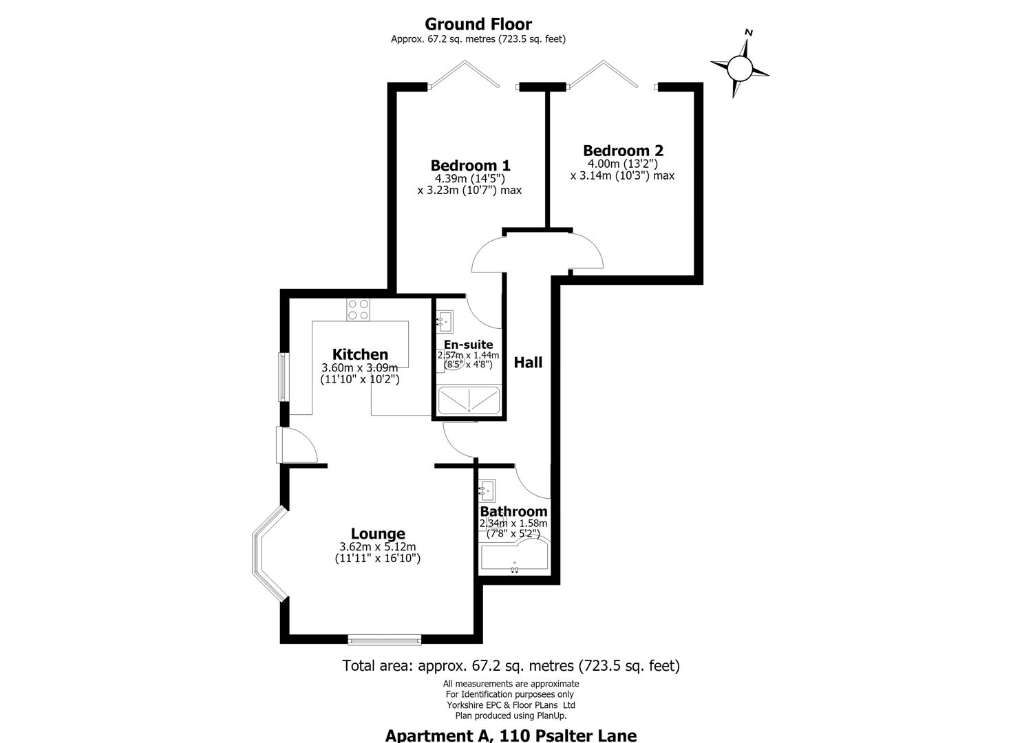 Apartment A, 110 Psalter Lane, Sheffield floorplan