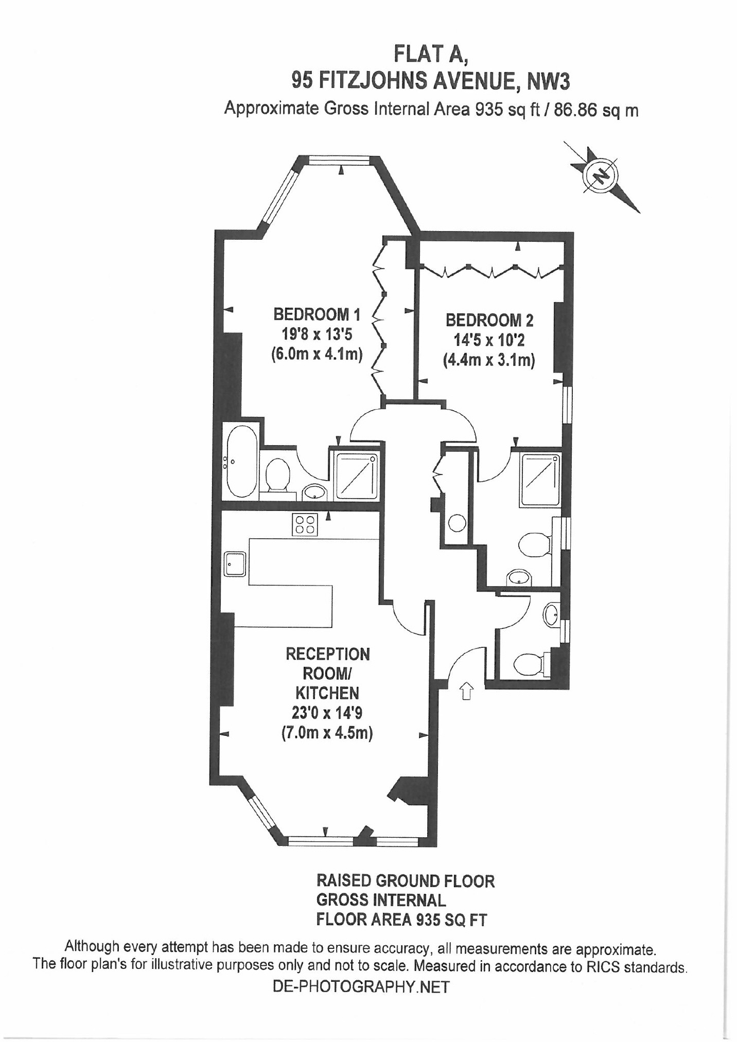 2 Bedrooms Flat to rent in Fitzjohns Avenue, Hampstead, London NW3