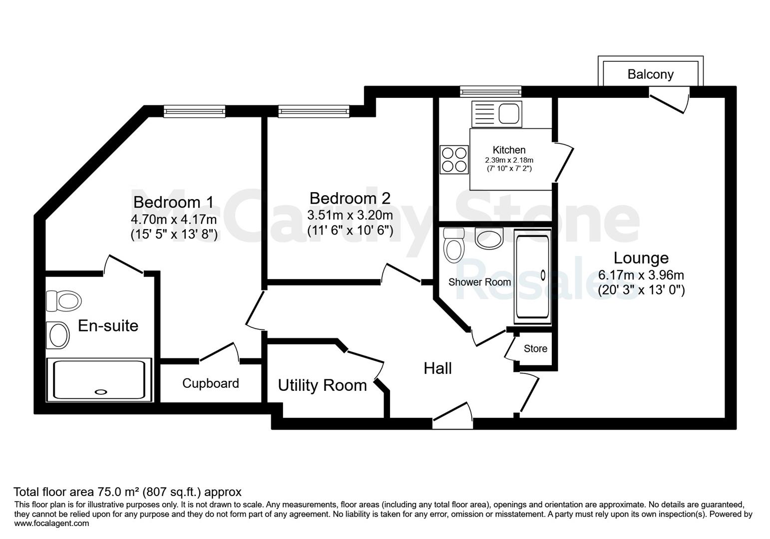 16 Highclere House, Great North Road, Hatfield floorplan