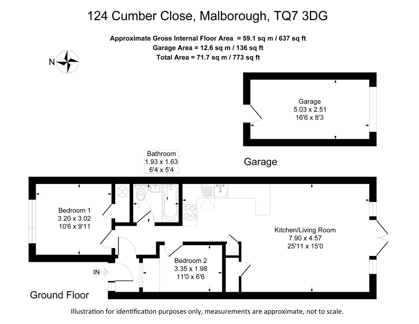 124, Cumber Close, Kingsbridge floorplan