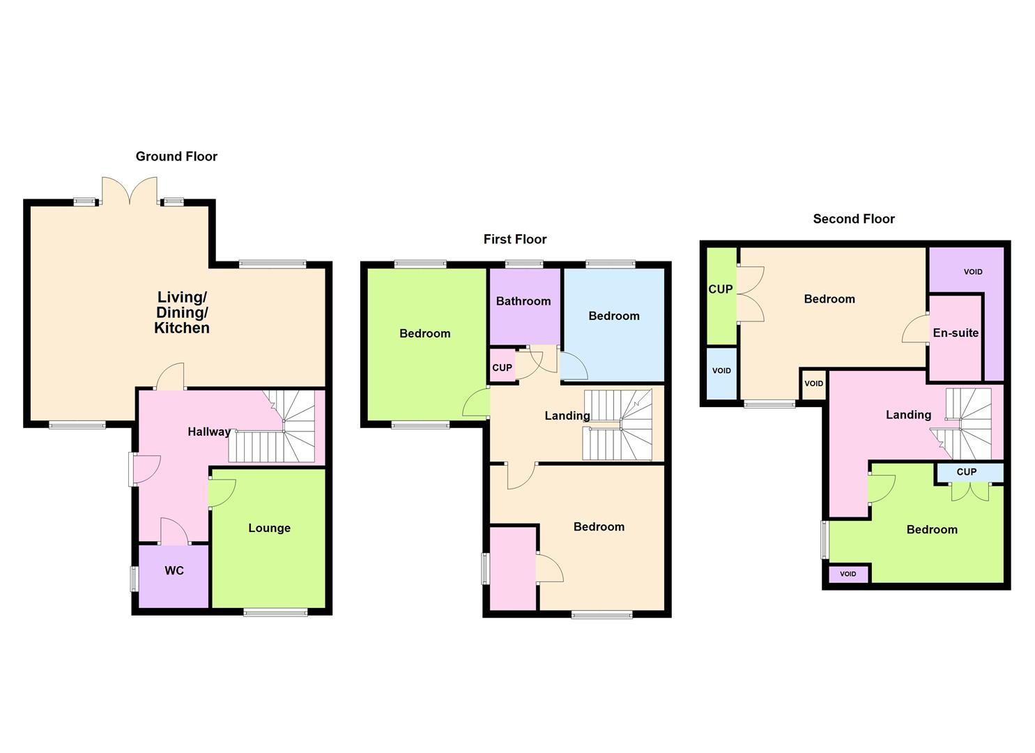 66, Russett Close, Barwell floorplan