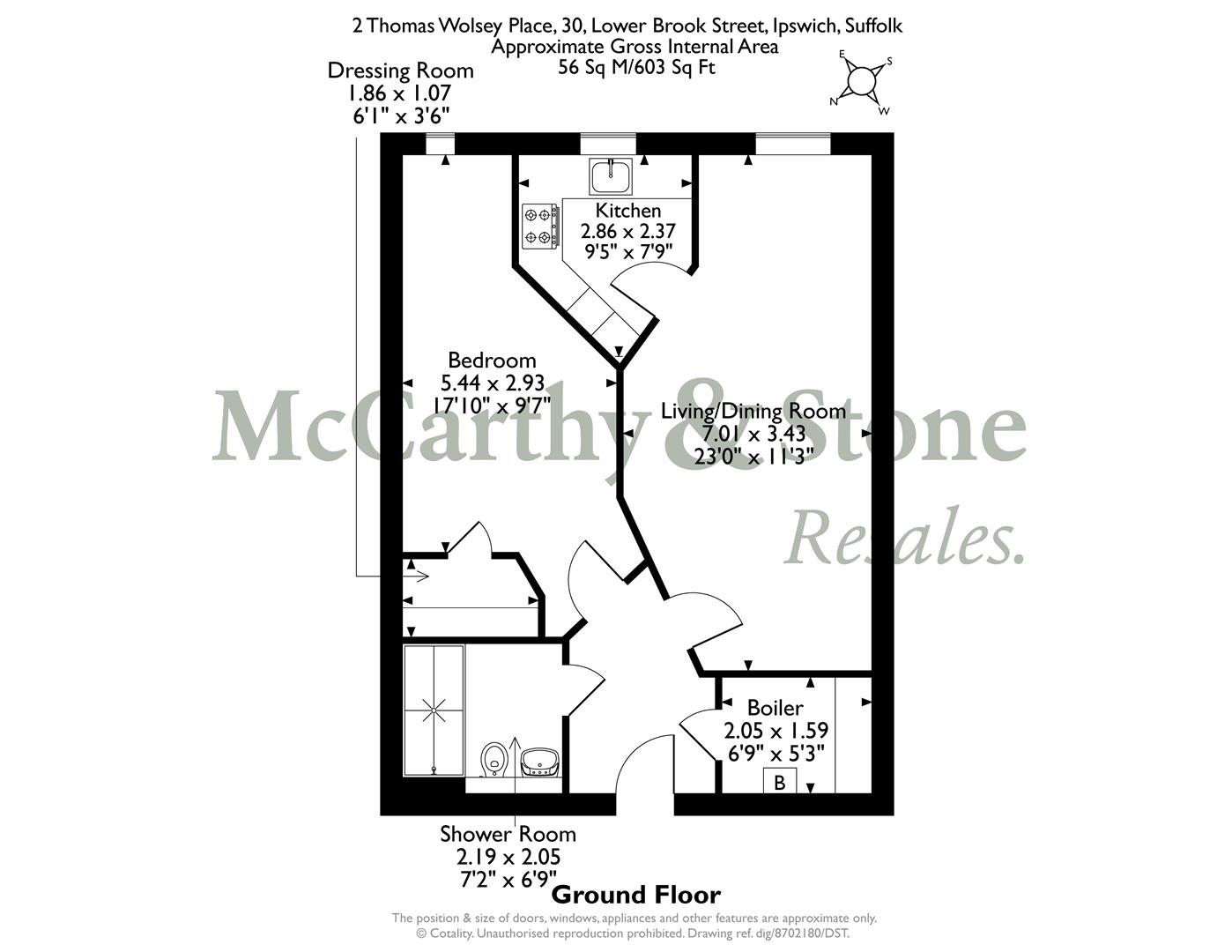 2 Thomas Wolsey Place, Lower Brook Street, Ipswich floorplan