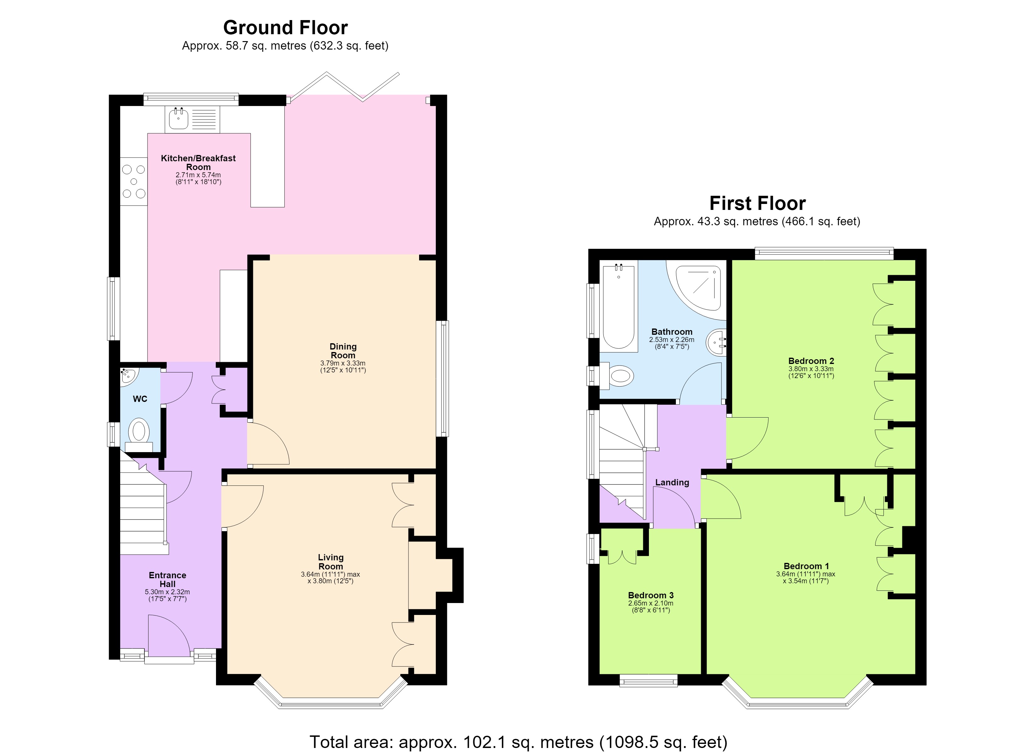 6, The Crosspath, Hertfordshire floorplan
