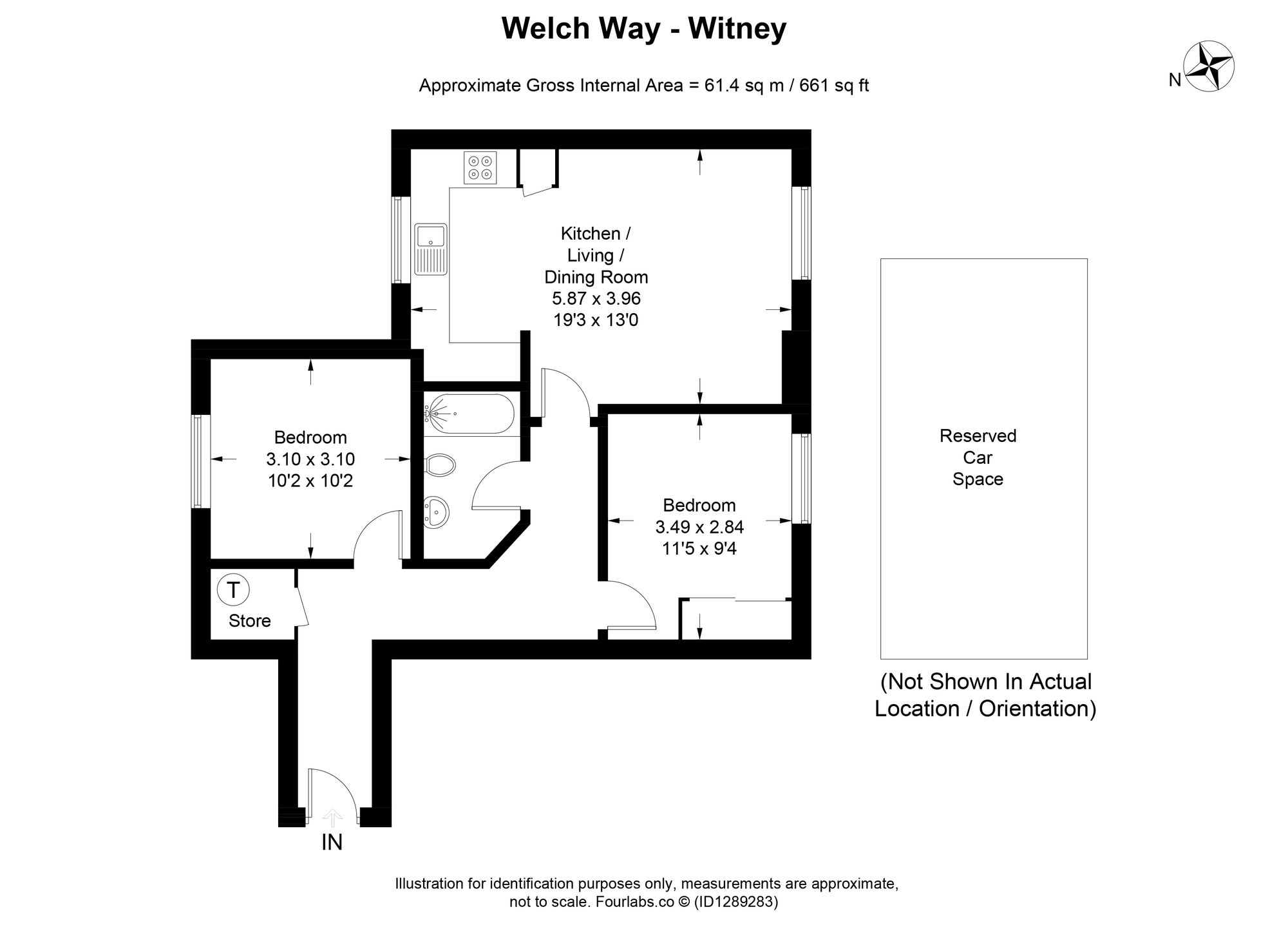 Flat J, 6 Welch Way, Witney floorplan