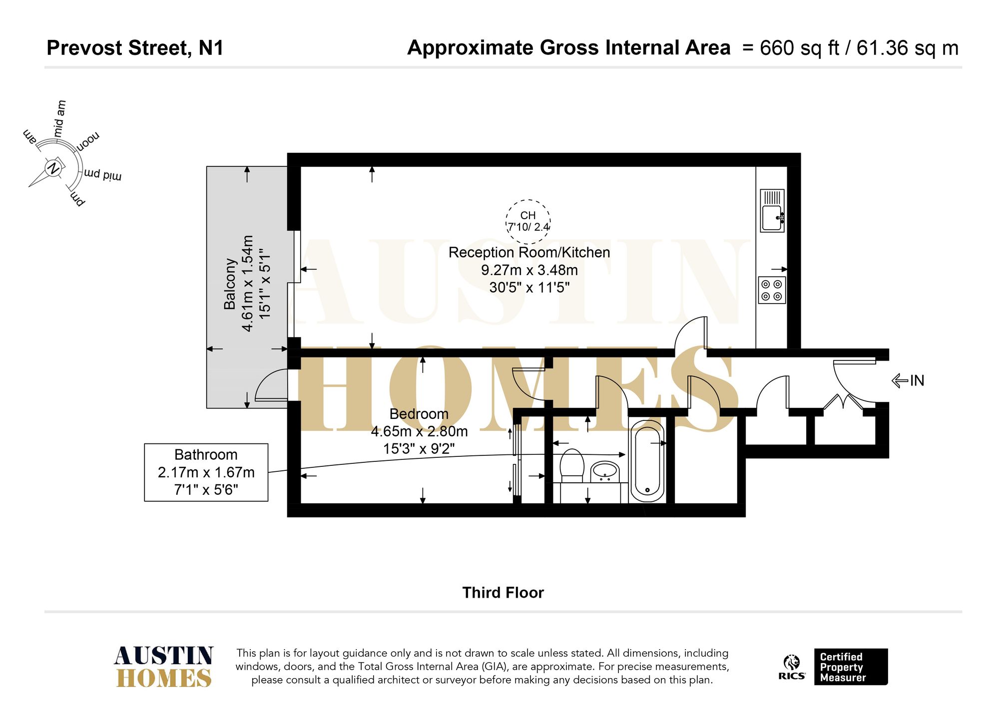 Flat 42, 41 Provost Street, London floorplan