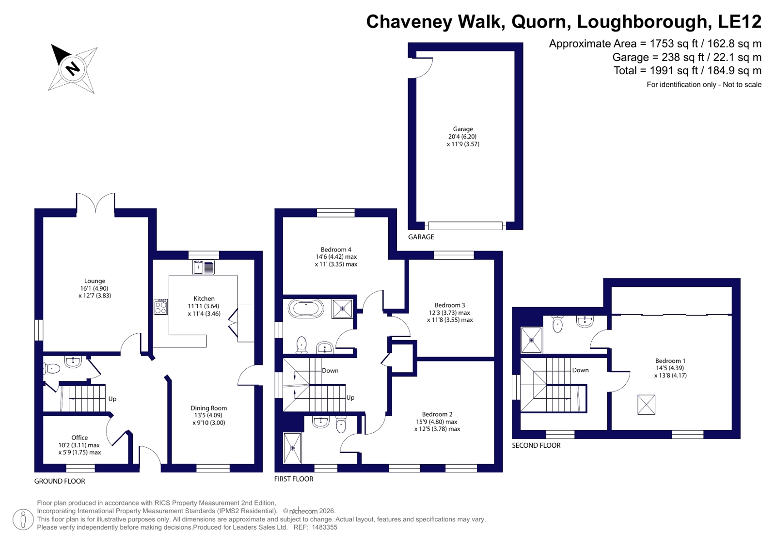 21A,, Chaveney Walk, Loughborough floorplan