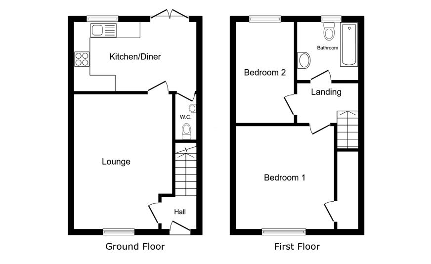 22, Field View, Ashington floorplan