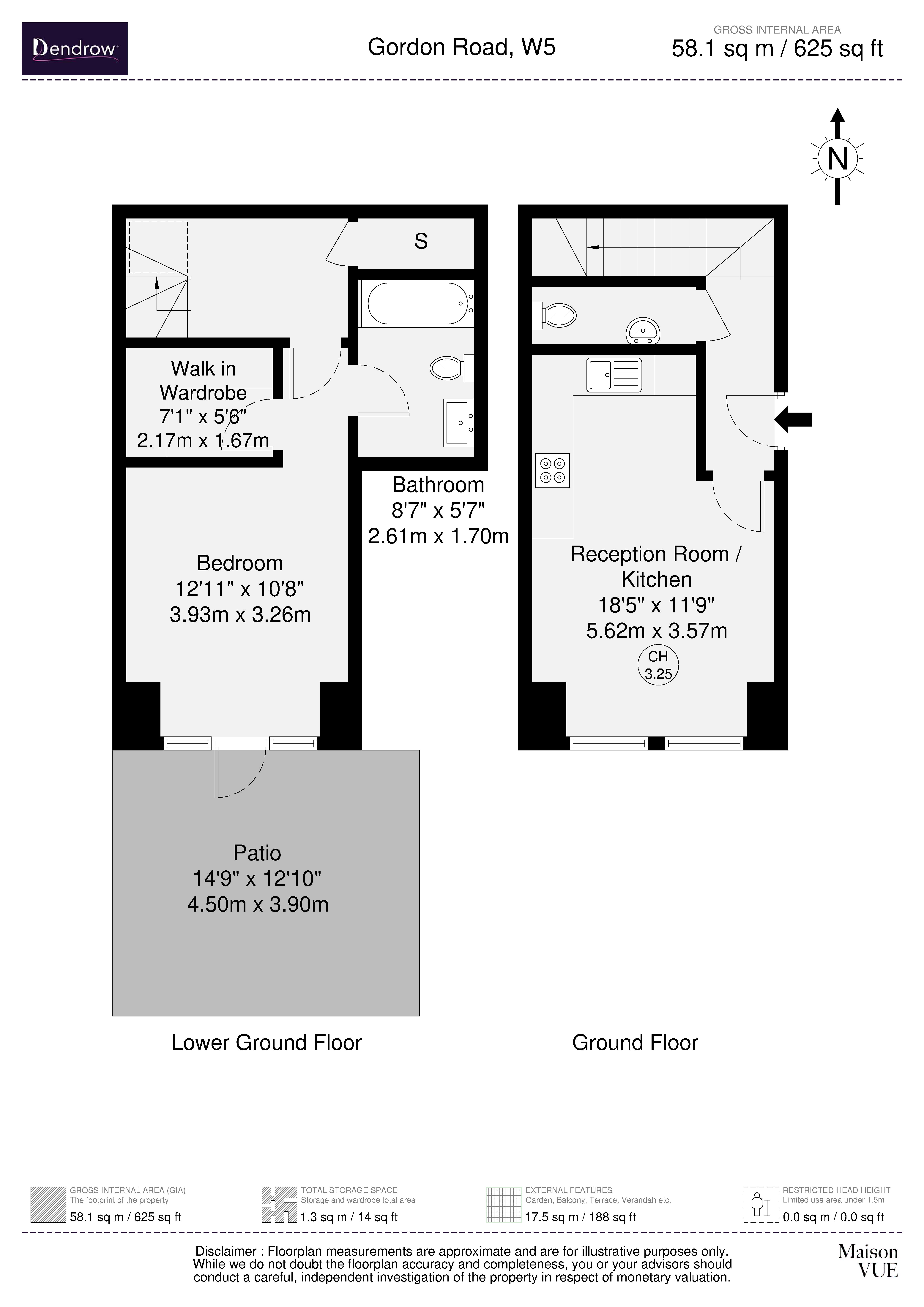 Apartment 2, 54, Gordon Road, London floorplan