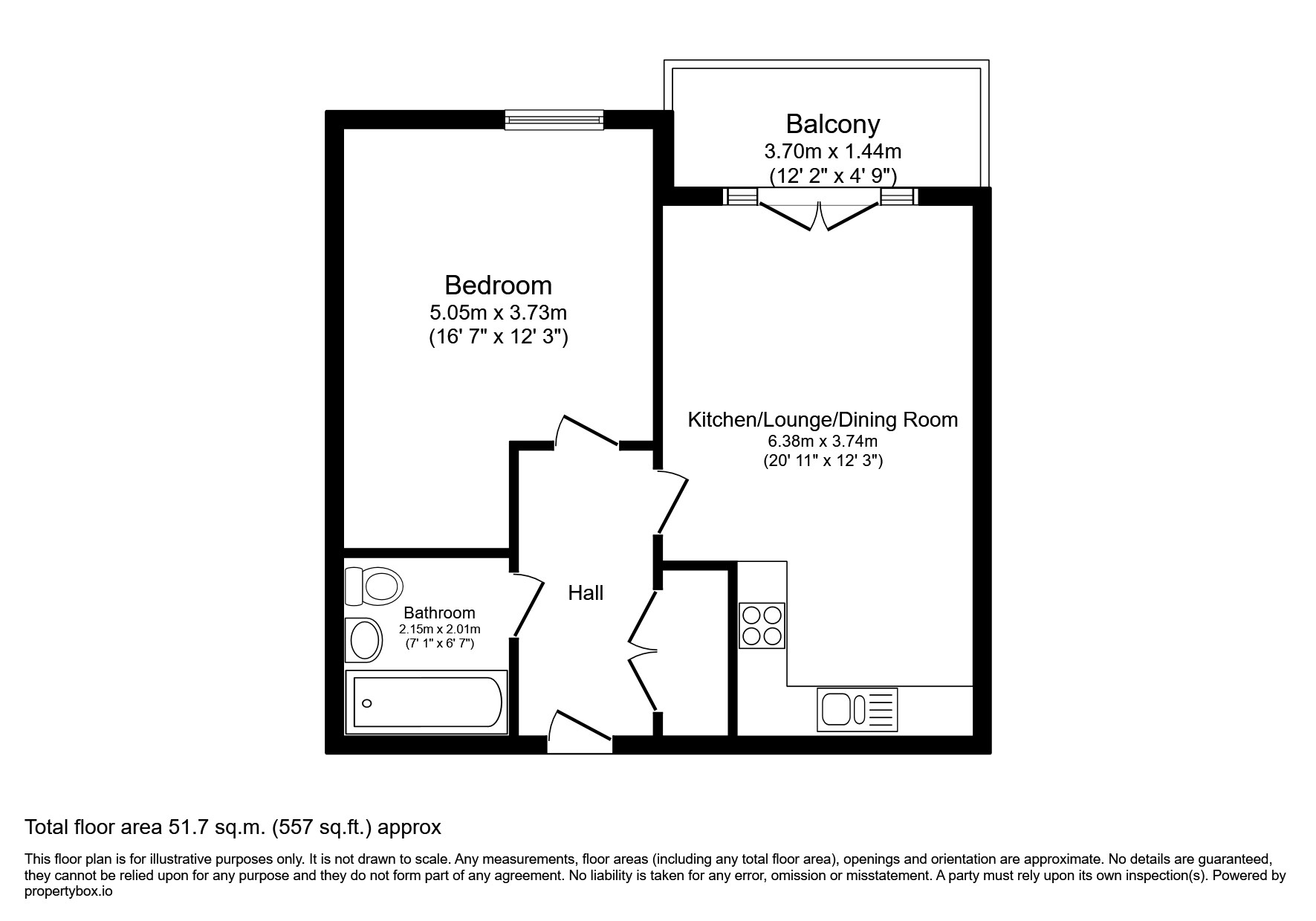 Flat 22, 17 Harker, Gloucester floorplan