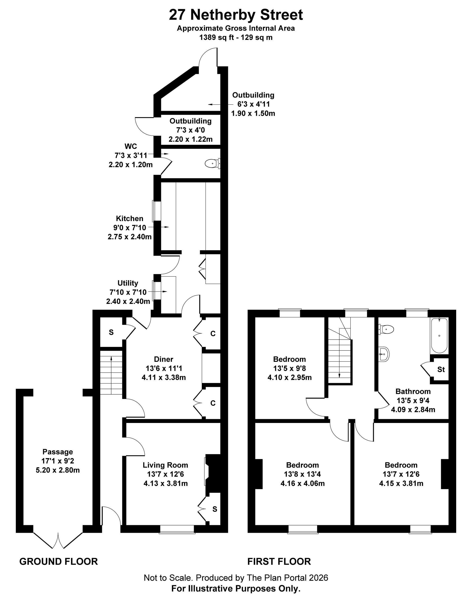 27 Netherby Street, Carlisle floorplan