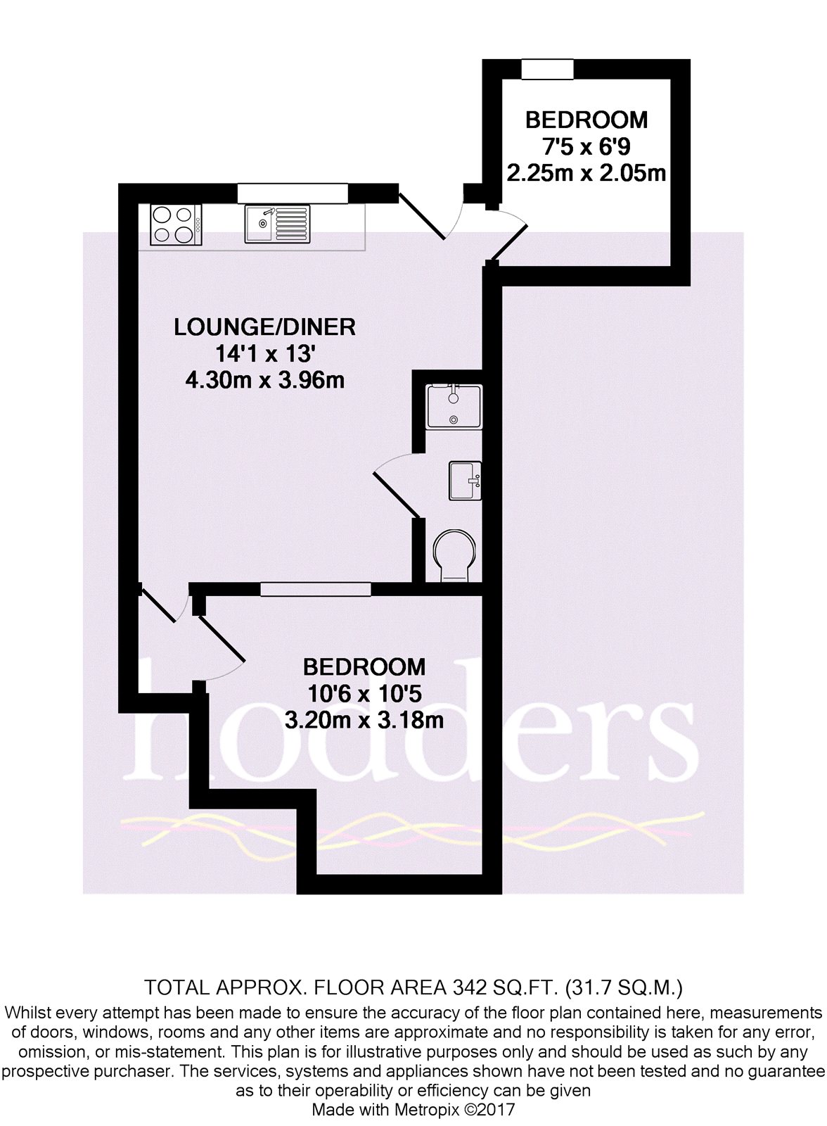 1, Whitehart Row, Chertsey floorplan